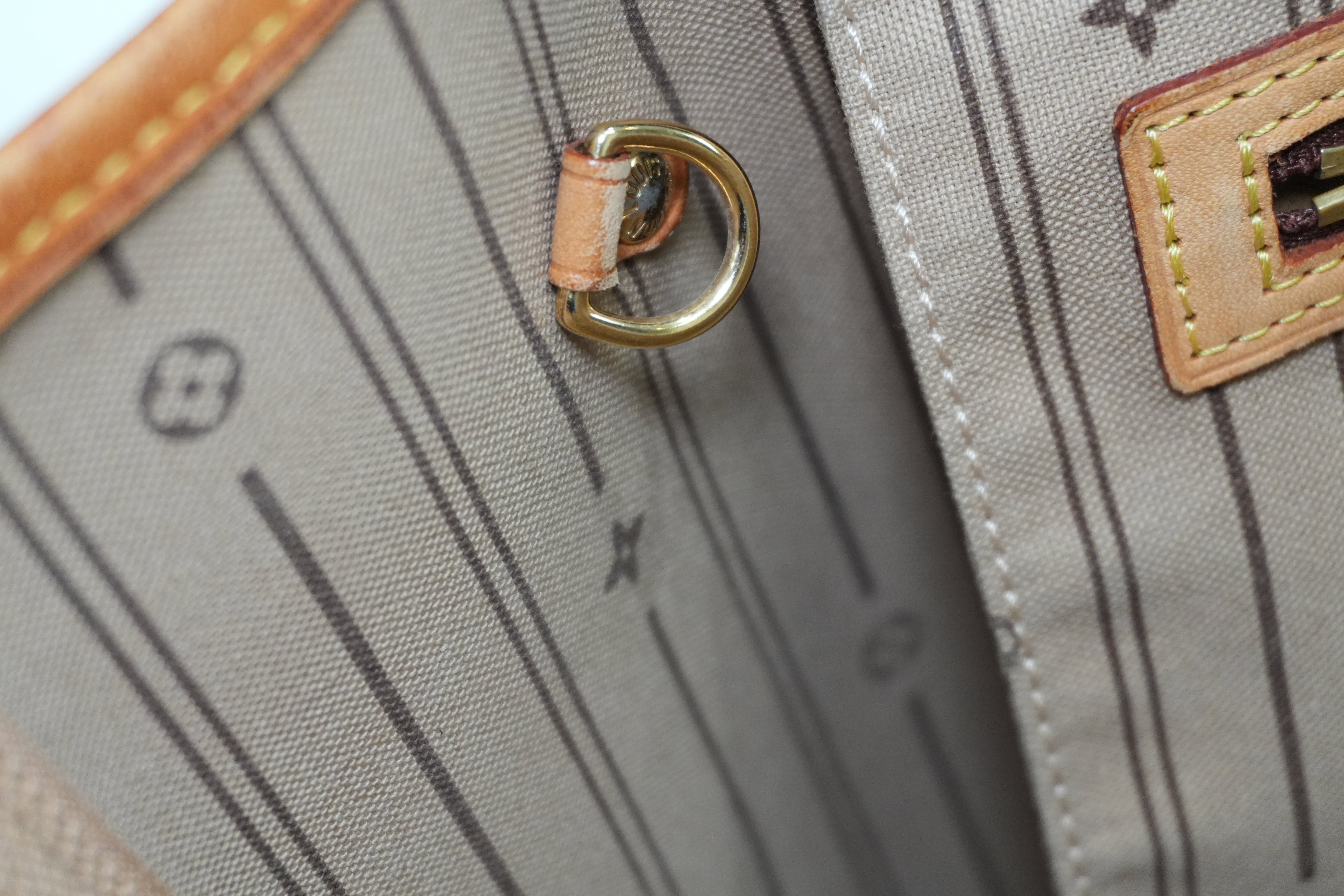 Louis Vuitton Monogram Neverfull MM Shoulder Tote Bag Used