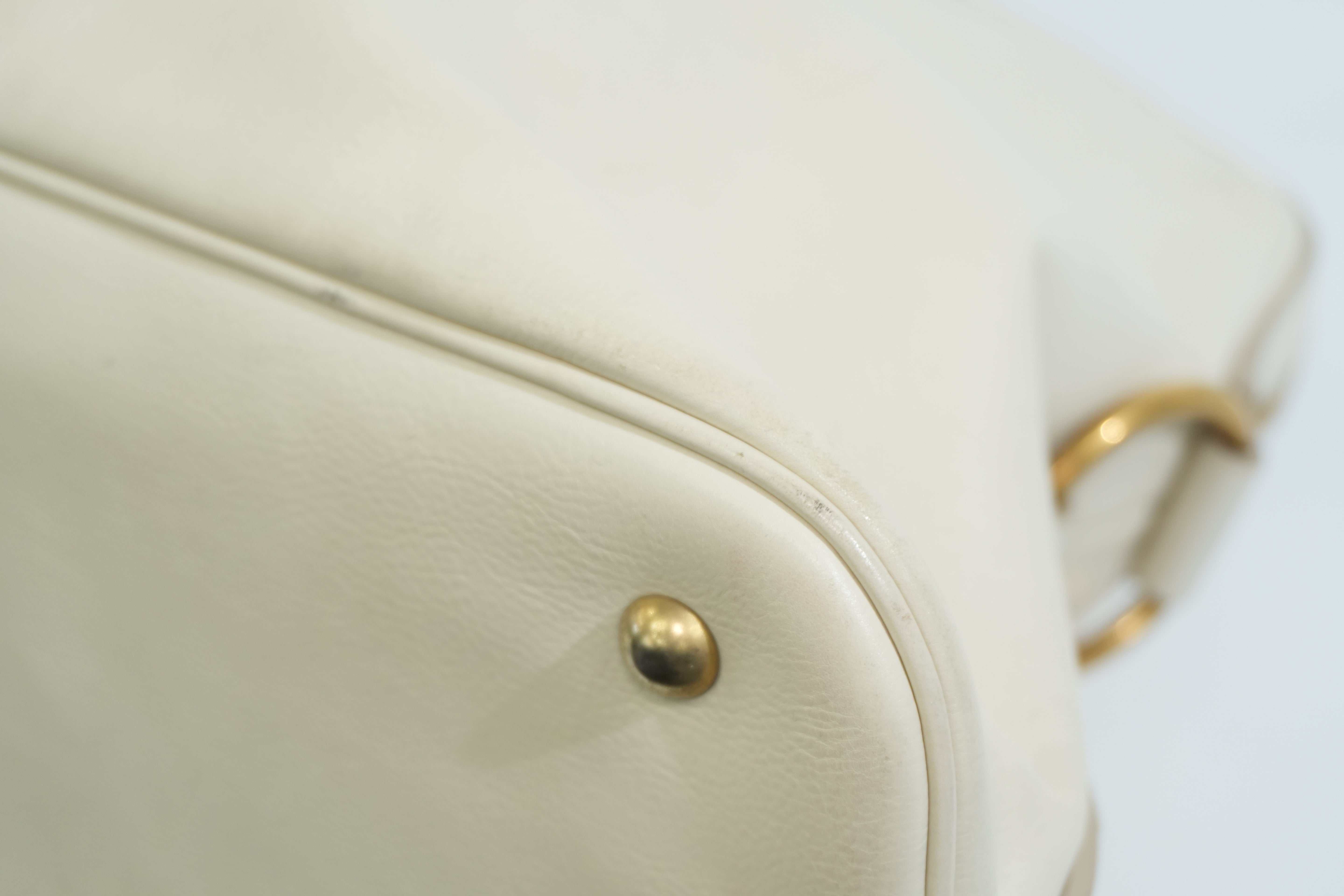 Pre-owned Saint Laurent Leather Muse Handbag White