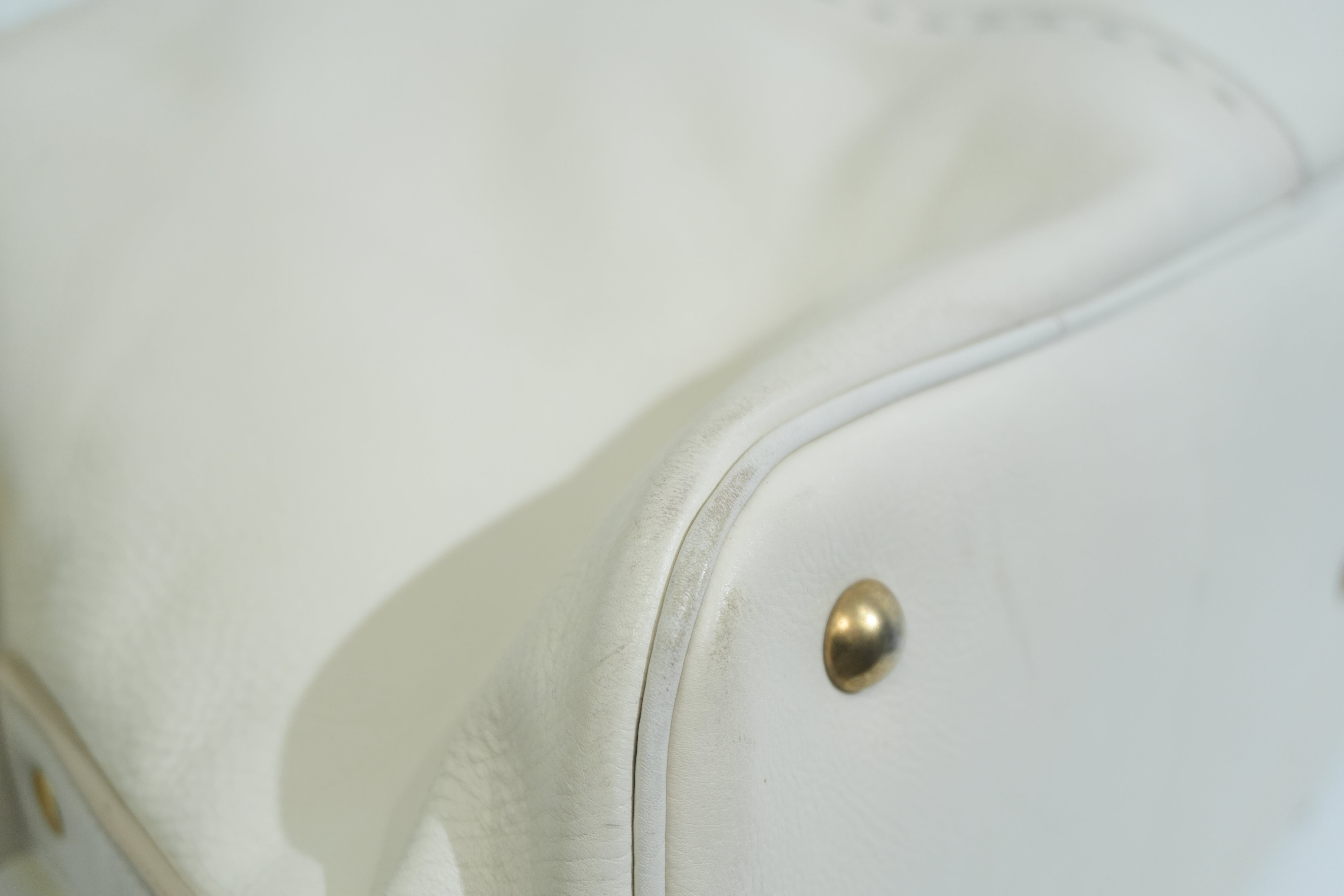 Pre-owned Saint Laurent Leather Muse Handbag White