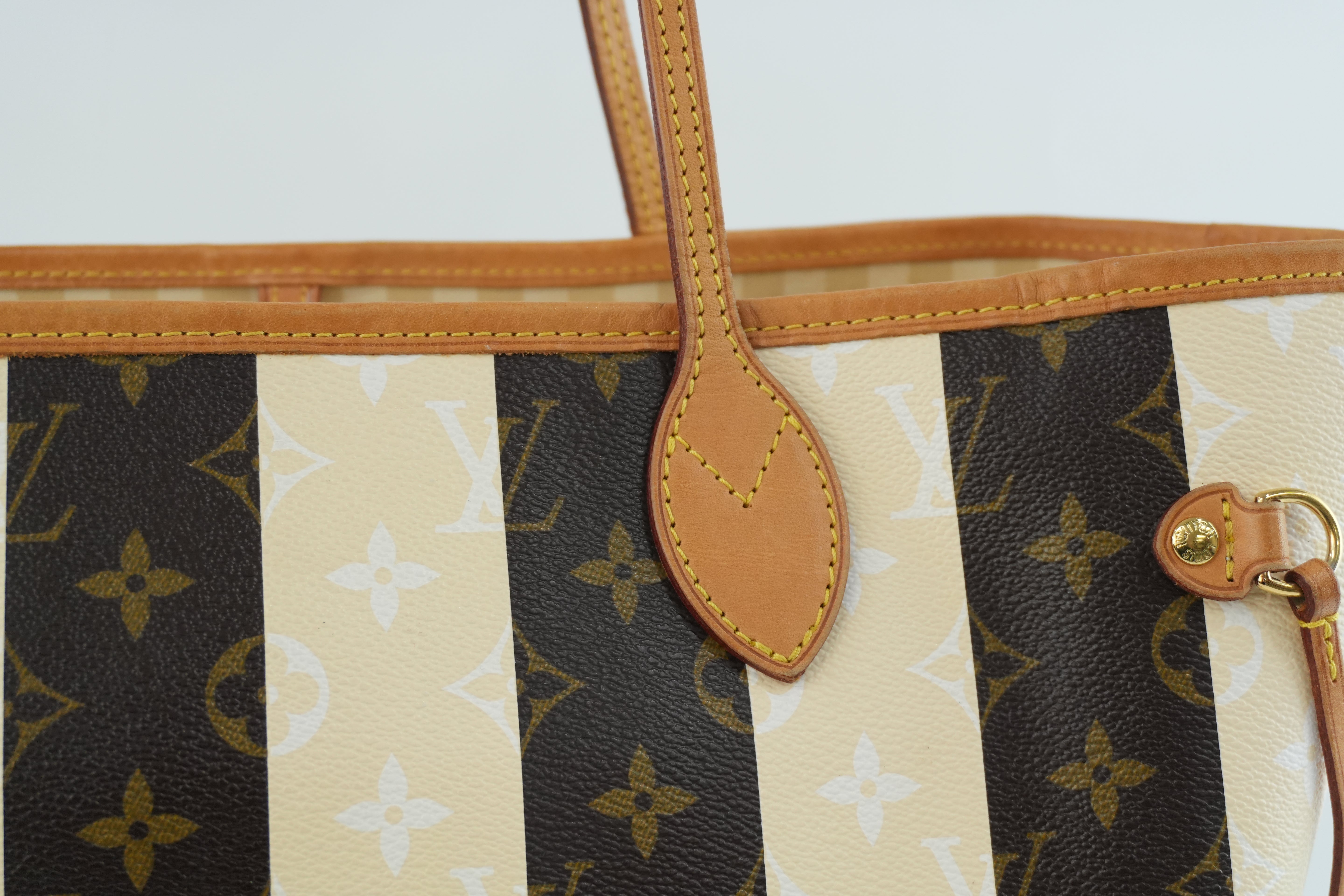 Louis Vuitton Monogram Neverfull MM Rayures Tote Bag Used