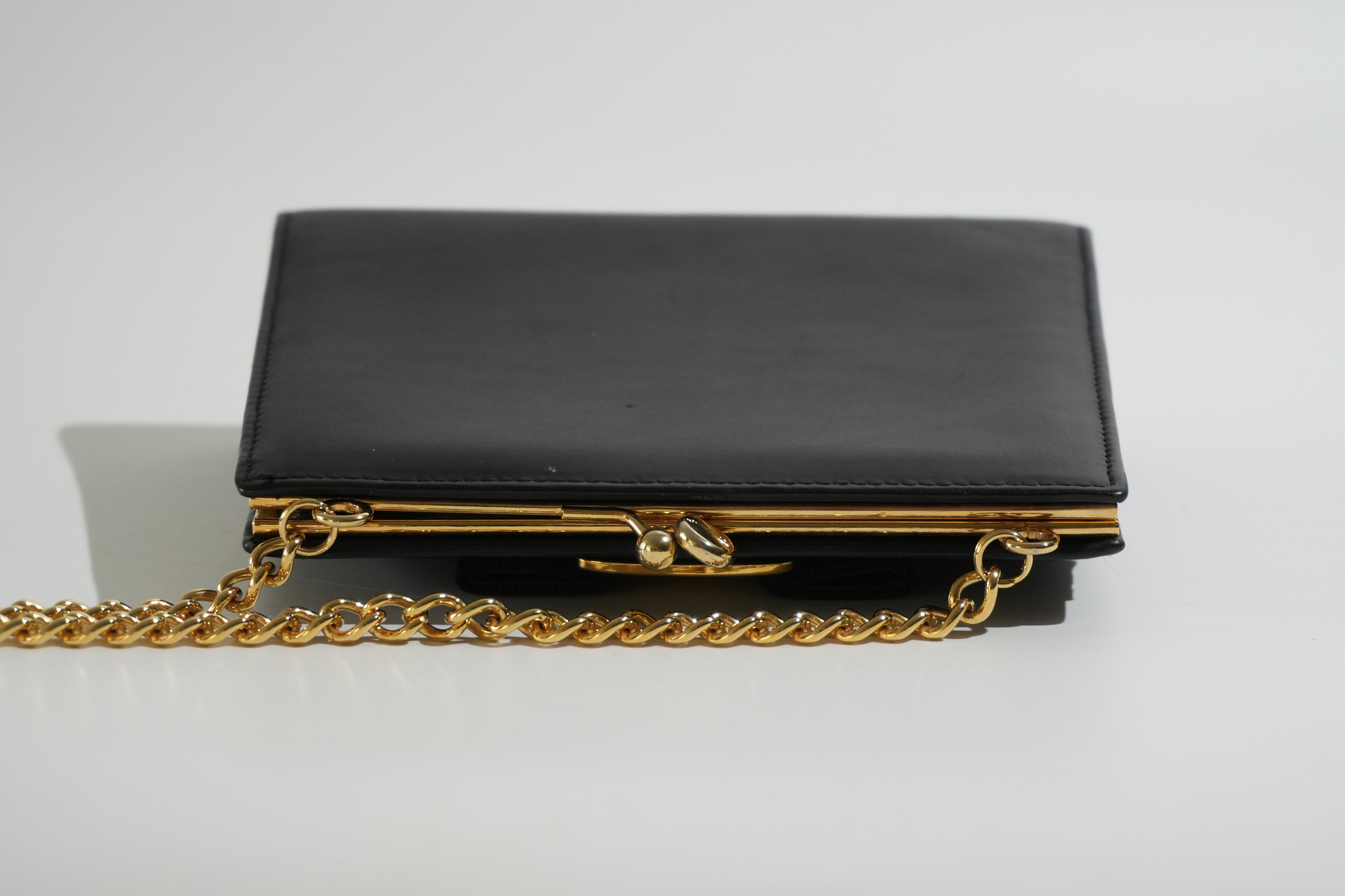 Pre-owned Ferragamo Chain Shoulder Bag Blue