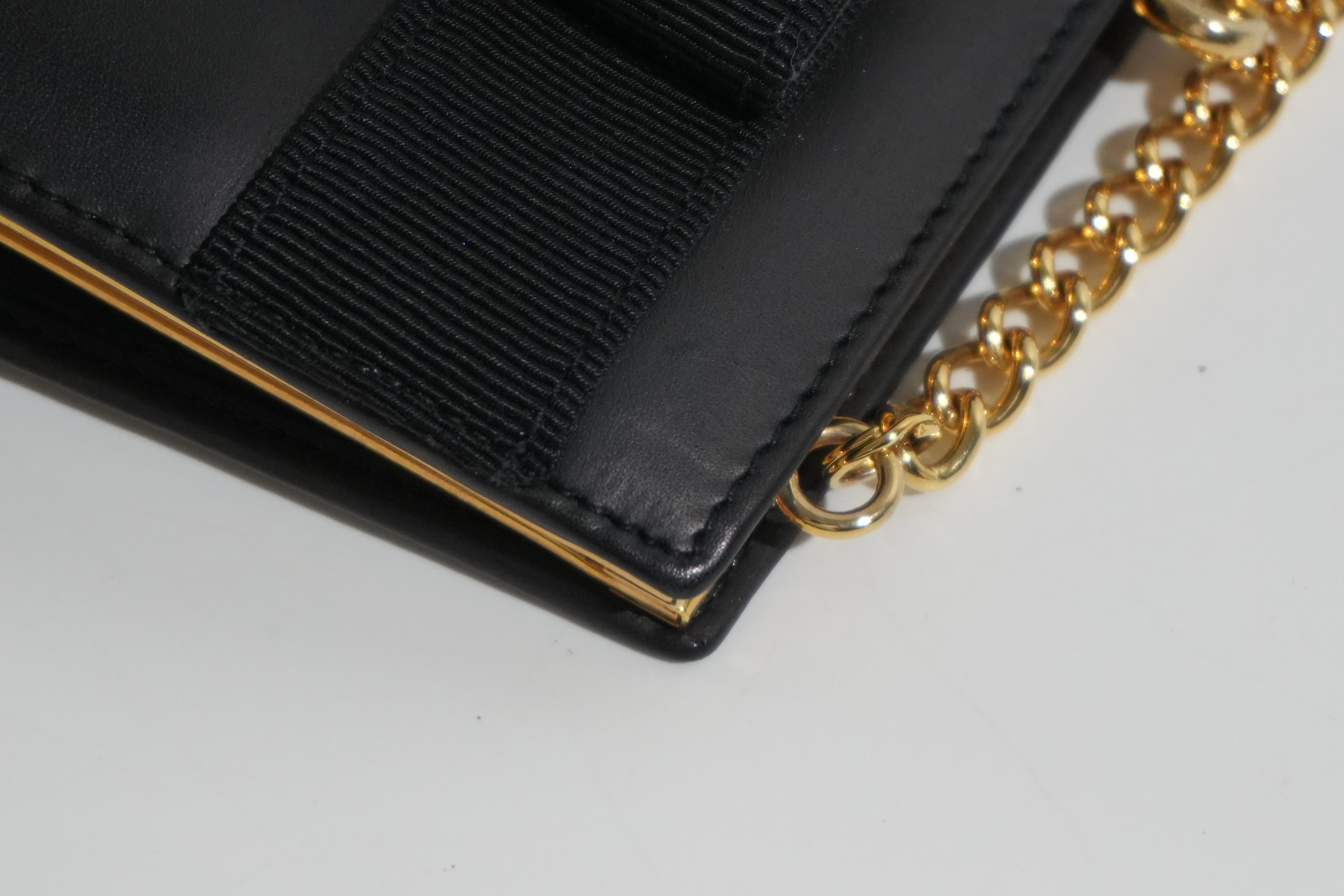 Pre-owned Ferragamo Chain Shoulder Bag Blue