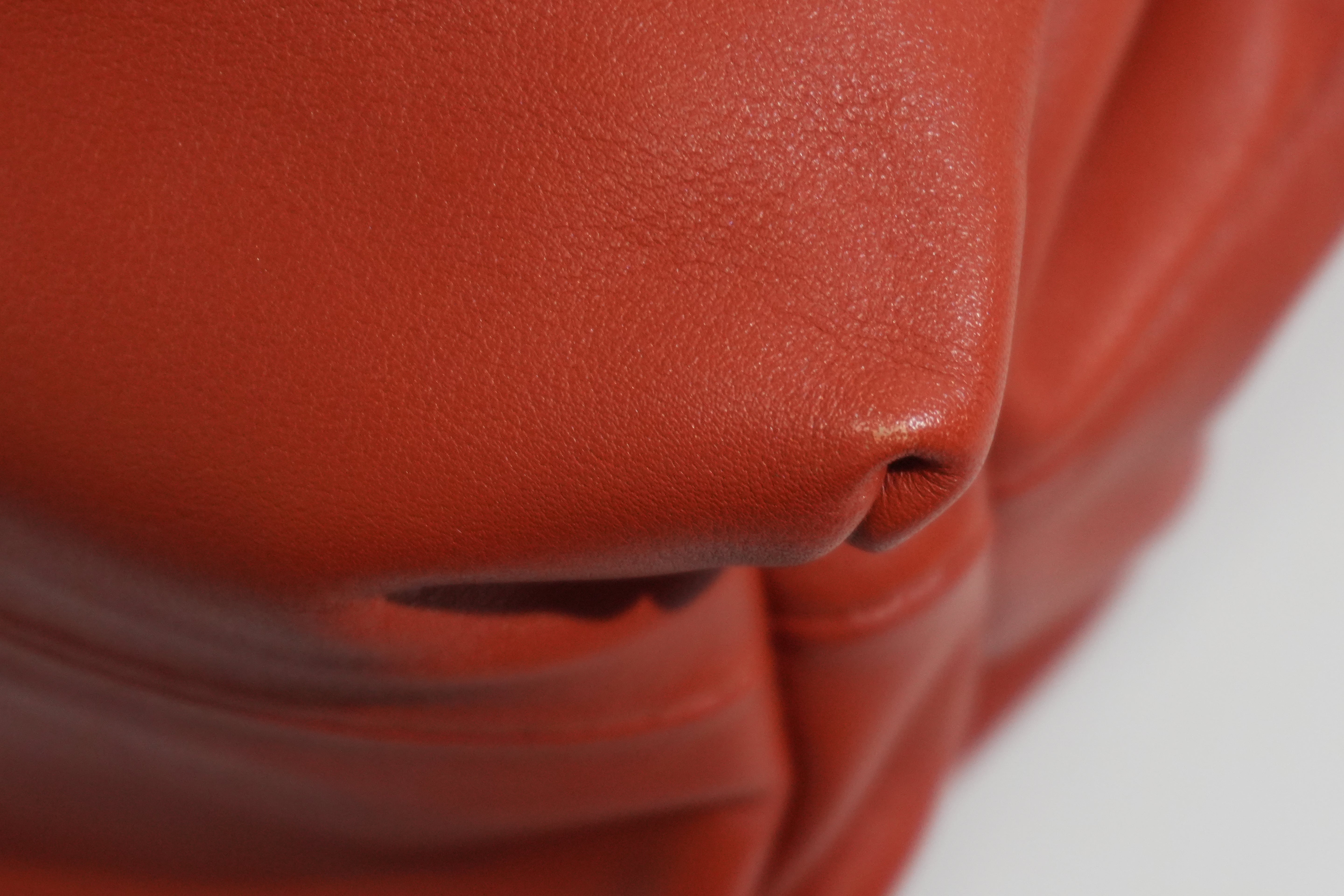 Pre-owned Bottega Chain Pouch Shoulder Bag Orange