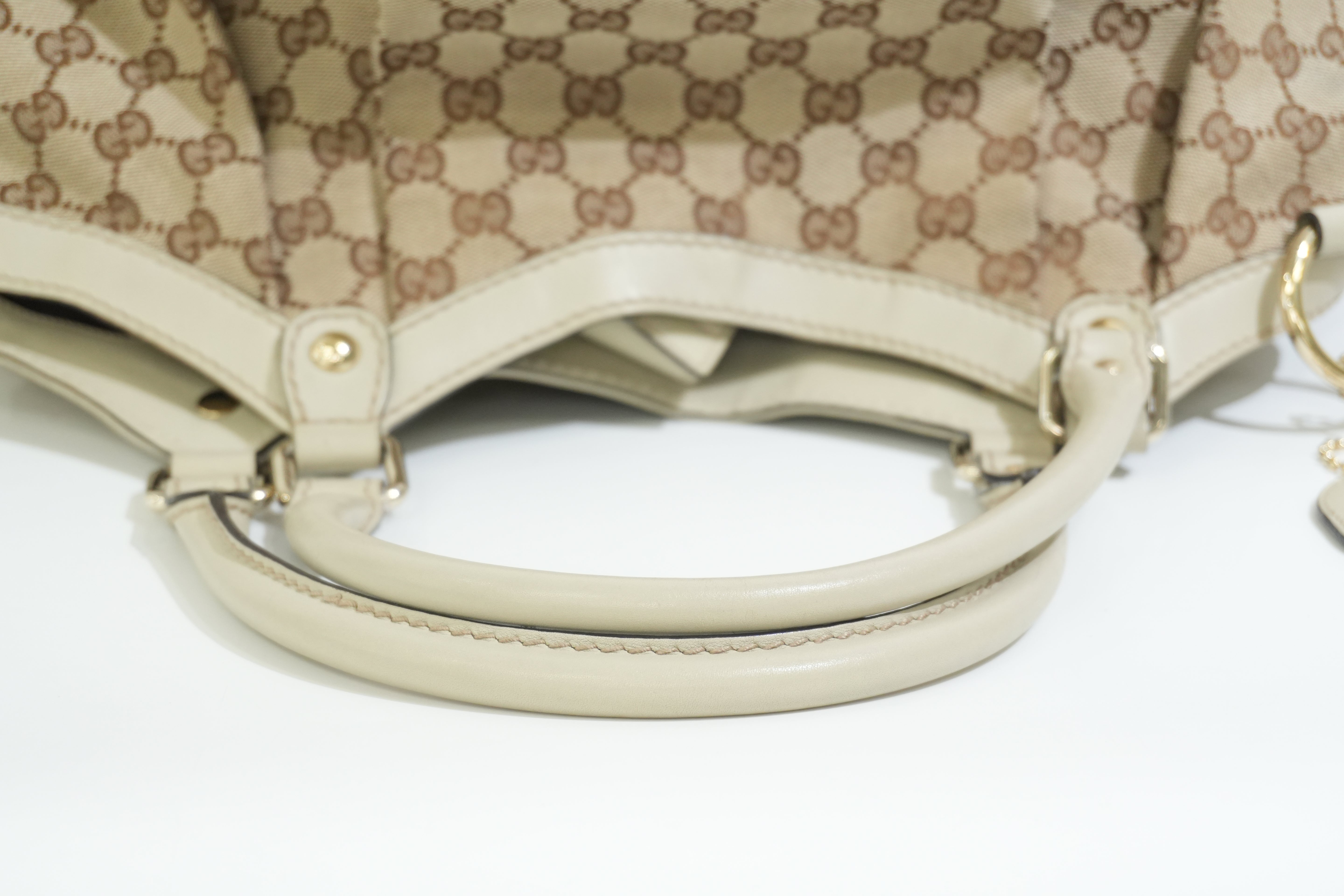 Pre-owned Gucci Sukey Tote Bag White