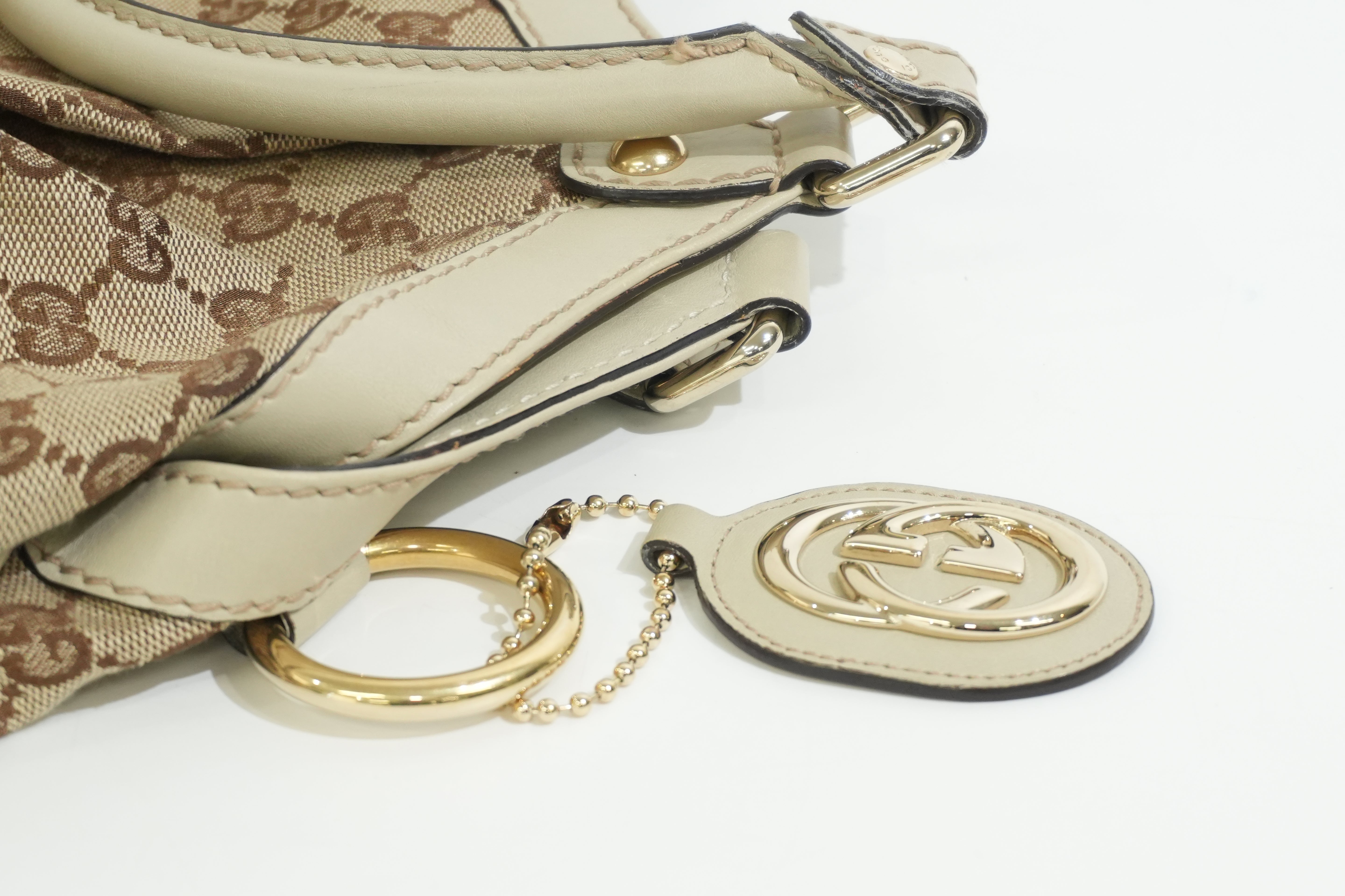 Pre-owned Gucci Sukey Tote Bag White