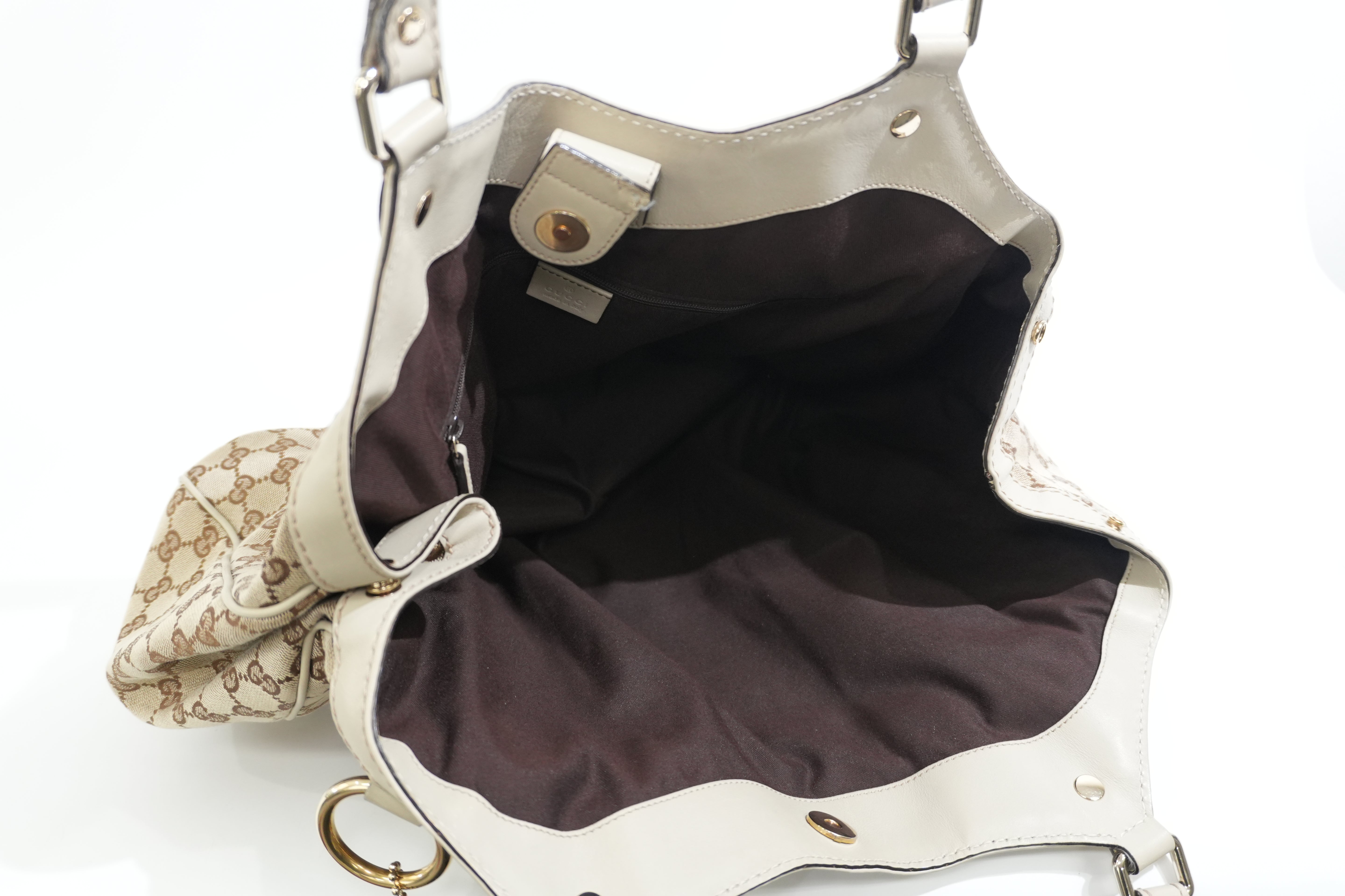 Pre-owned Gucci Sukey Tote Bag White