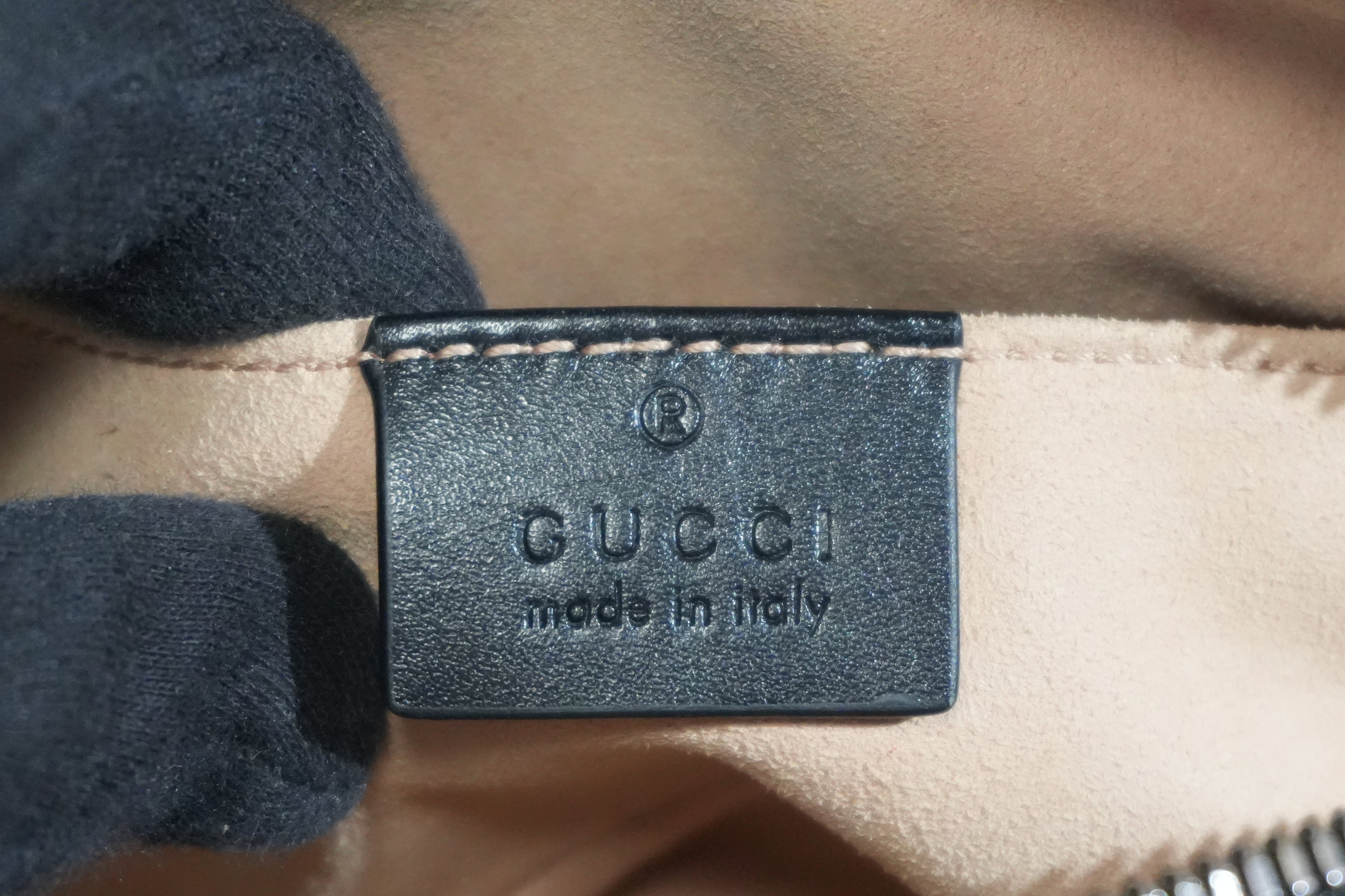 Pre-owned Gucci Marmont Belt Bag Size 85 Black