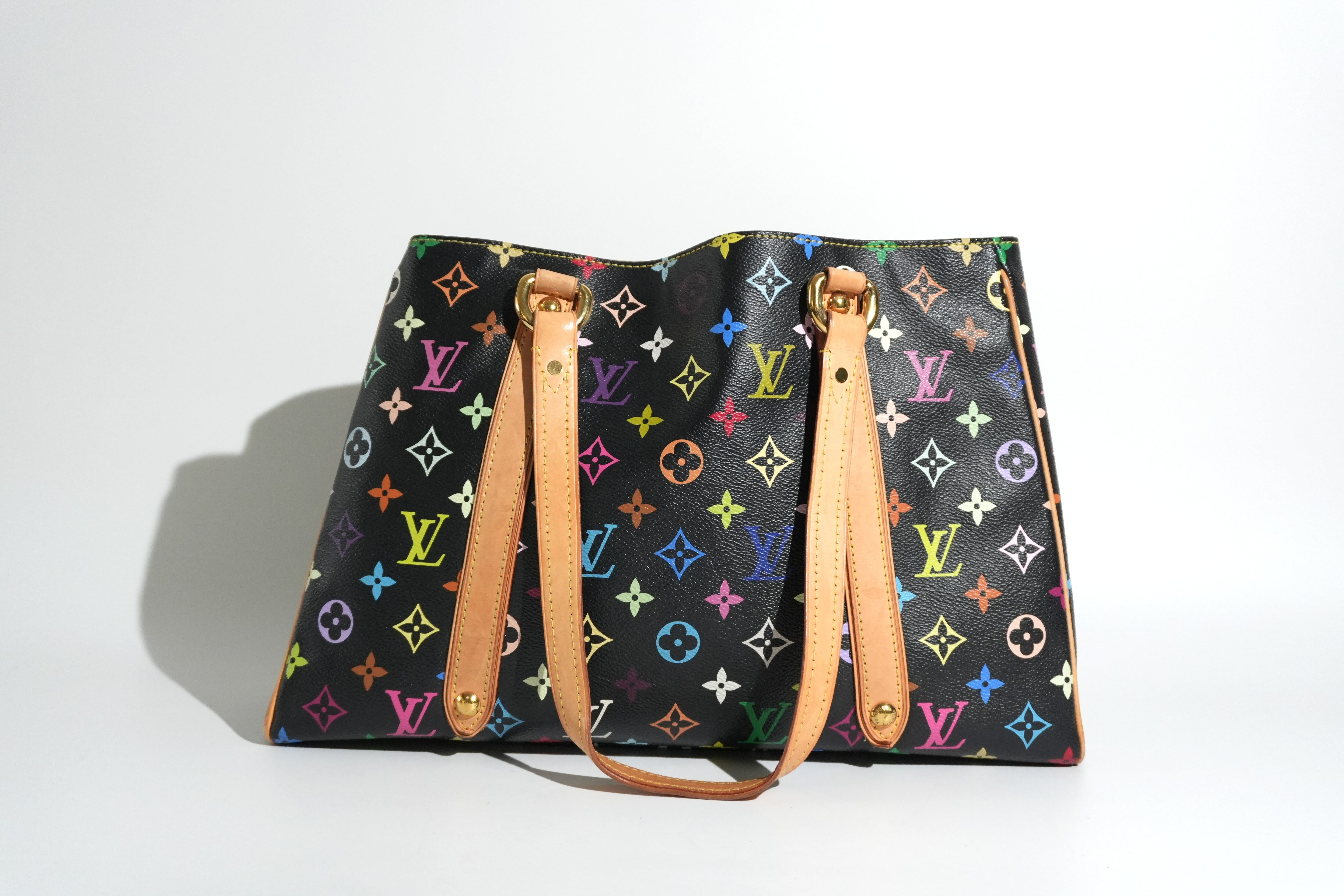 Pre-owned Louis Vuitton Multicolor Aurelia MM Tote Bag Black
