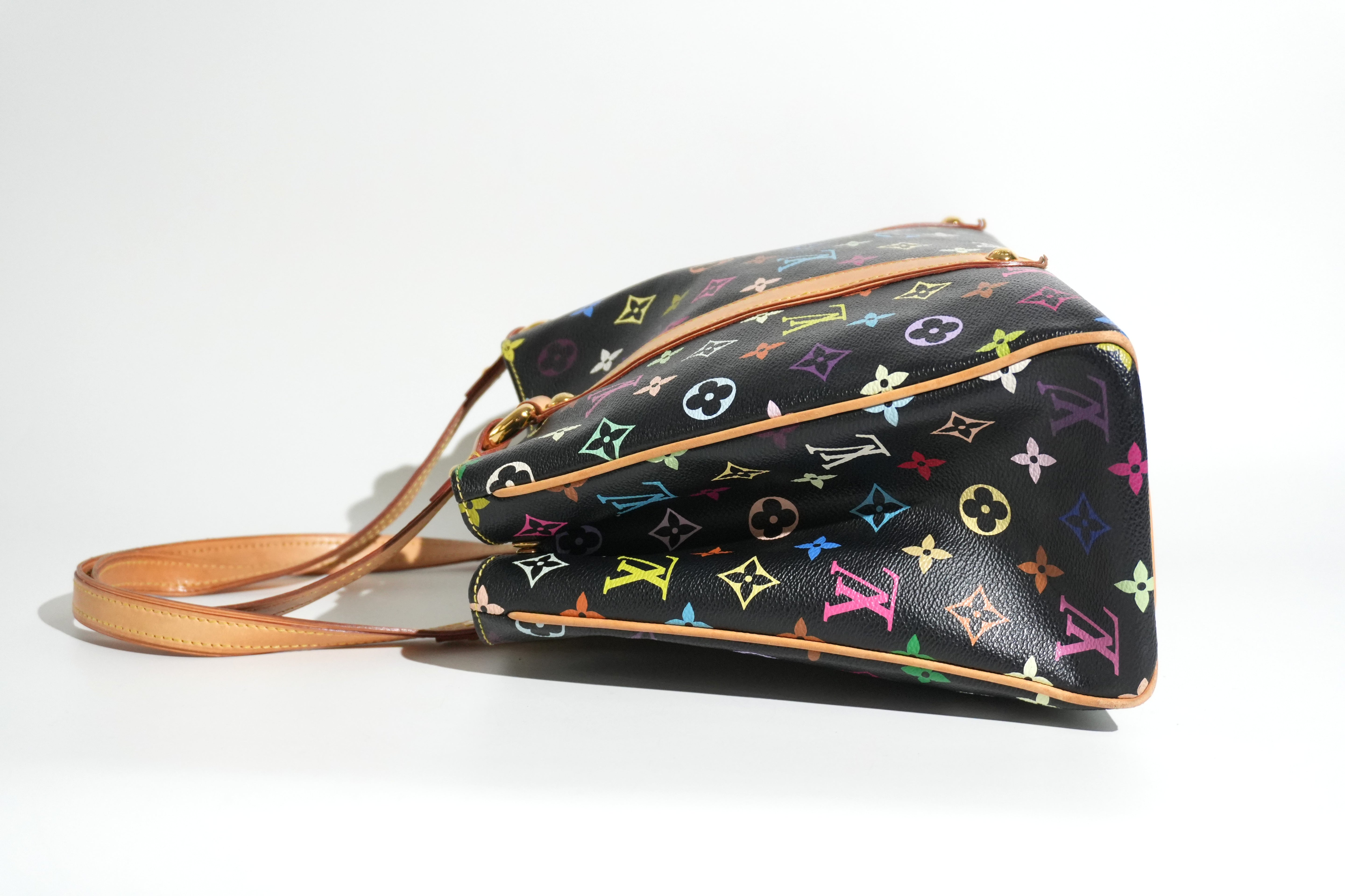 Pre-owned Louis Vuitton Multicolor Aurelia MM Tote Bag Black