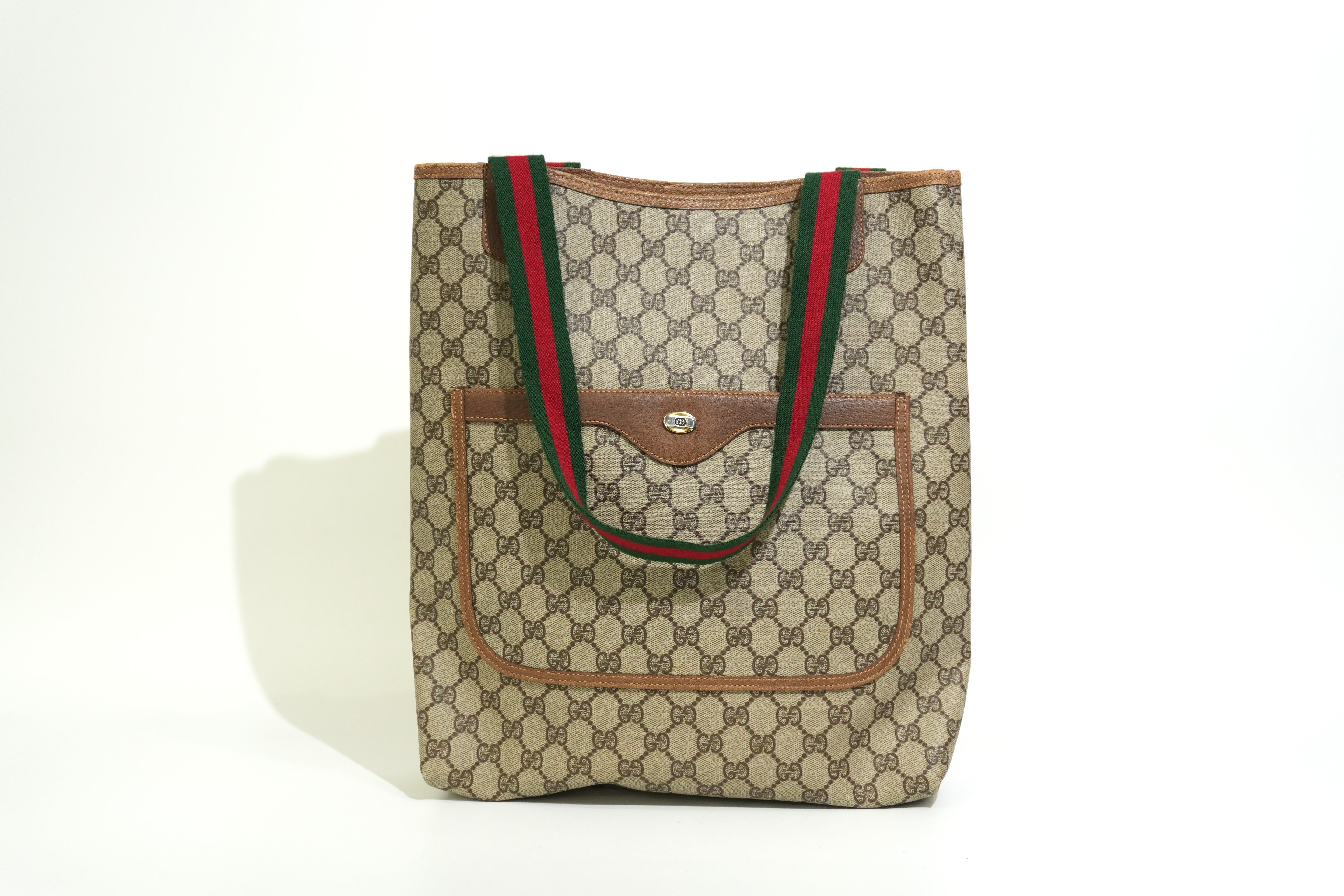 Pre-owned Gucci Ophidia Tote Bag Brown