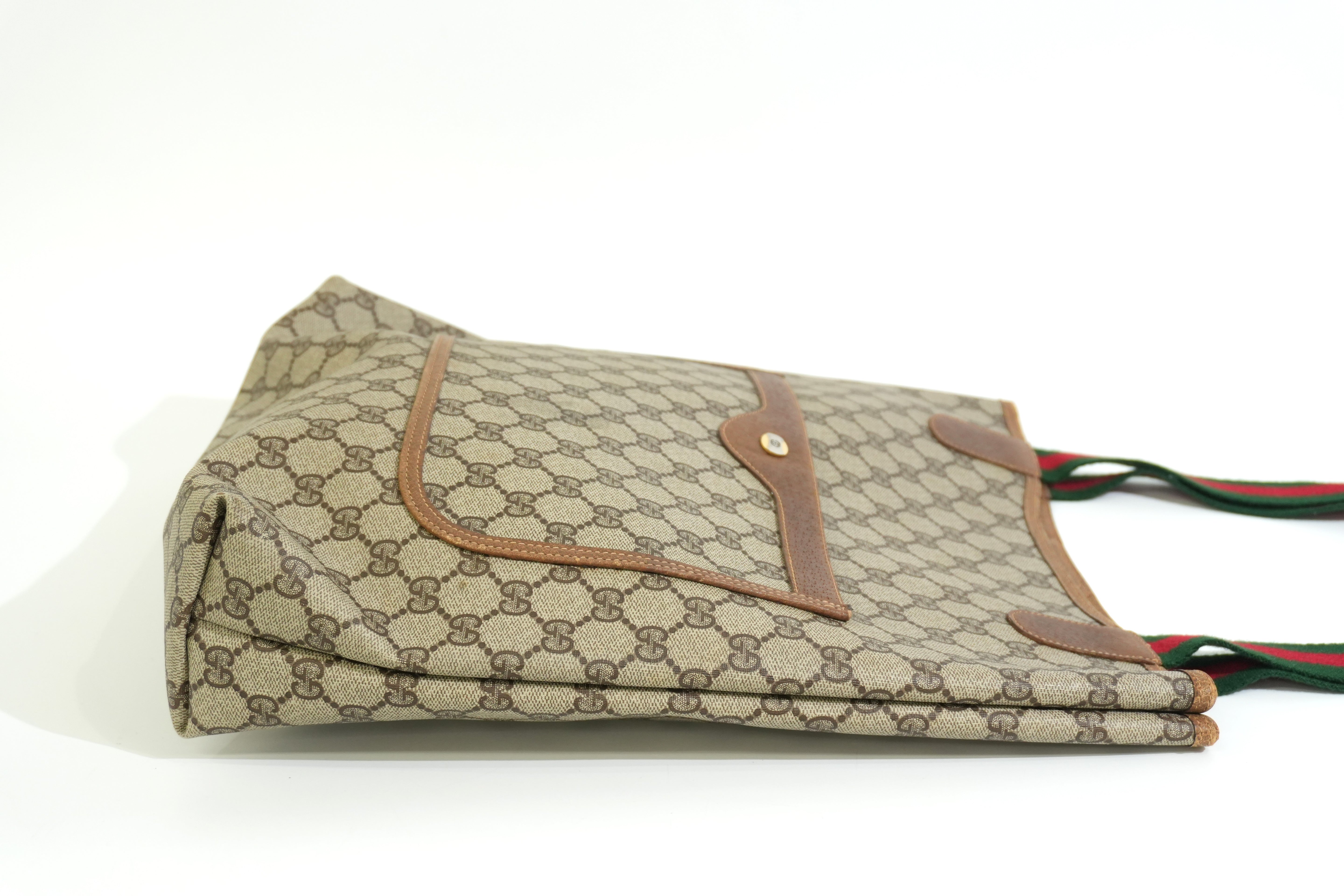 Pre-owned Gucci Ophidia Tote Bag Brown