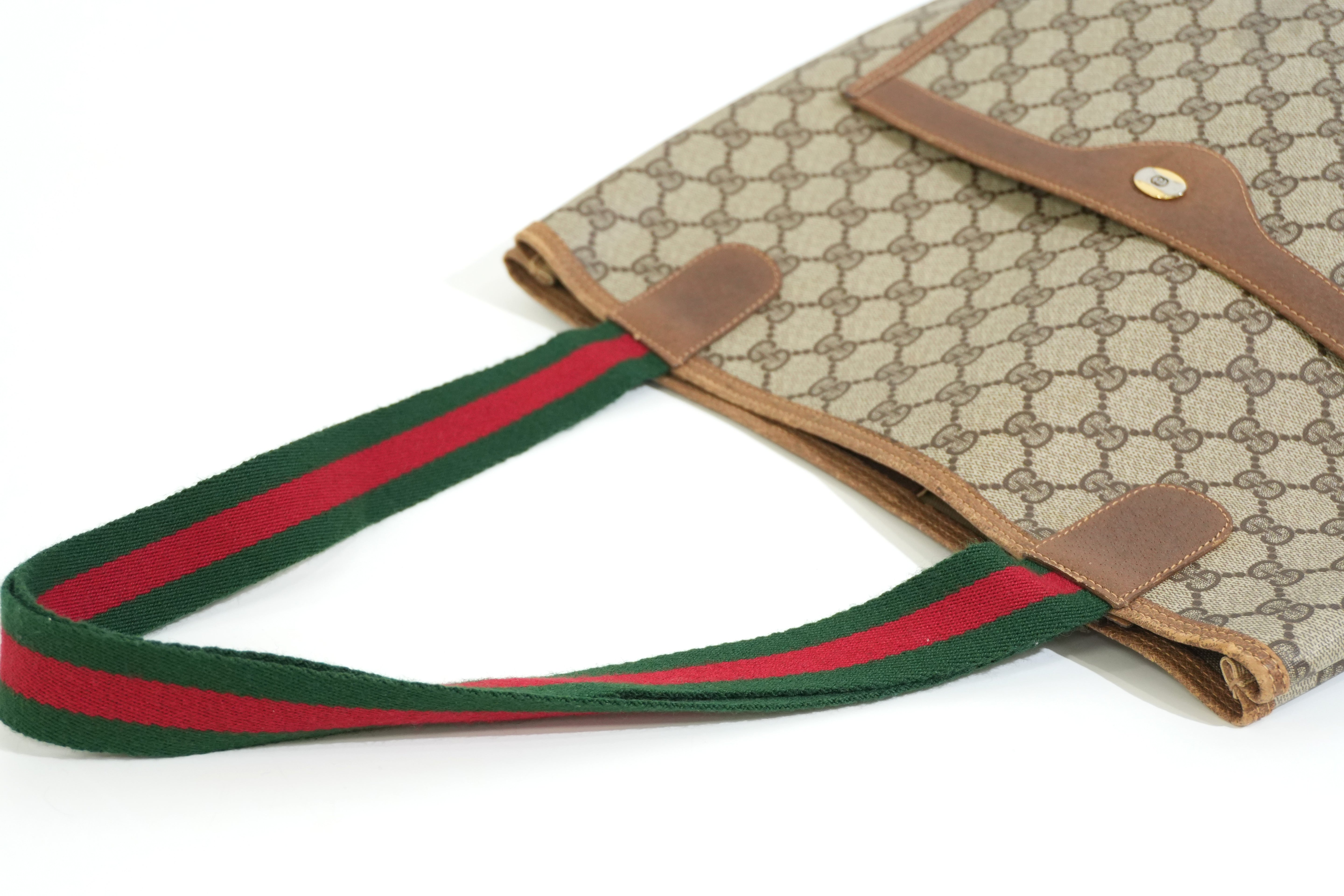 Pre-owned Gucci Ophidia Tote Bag Brown