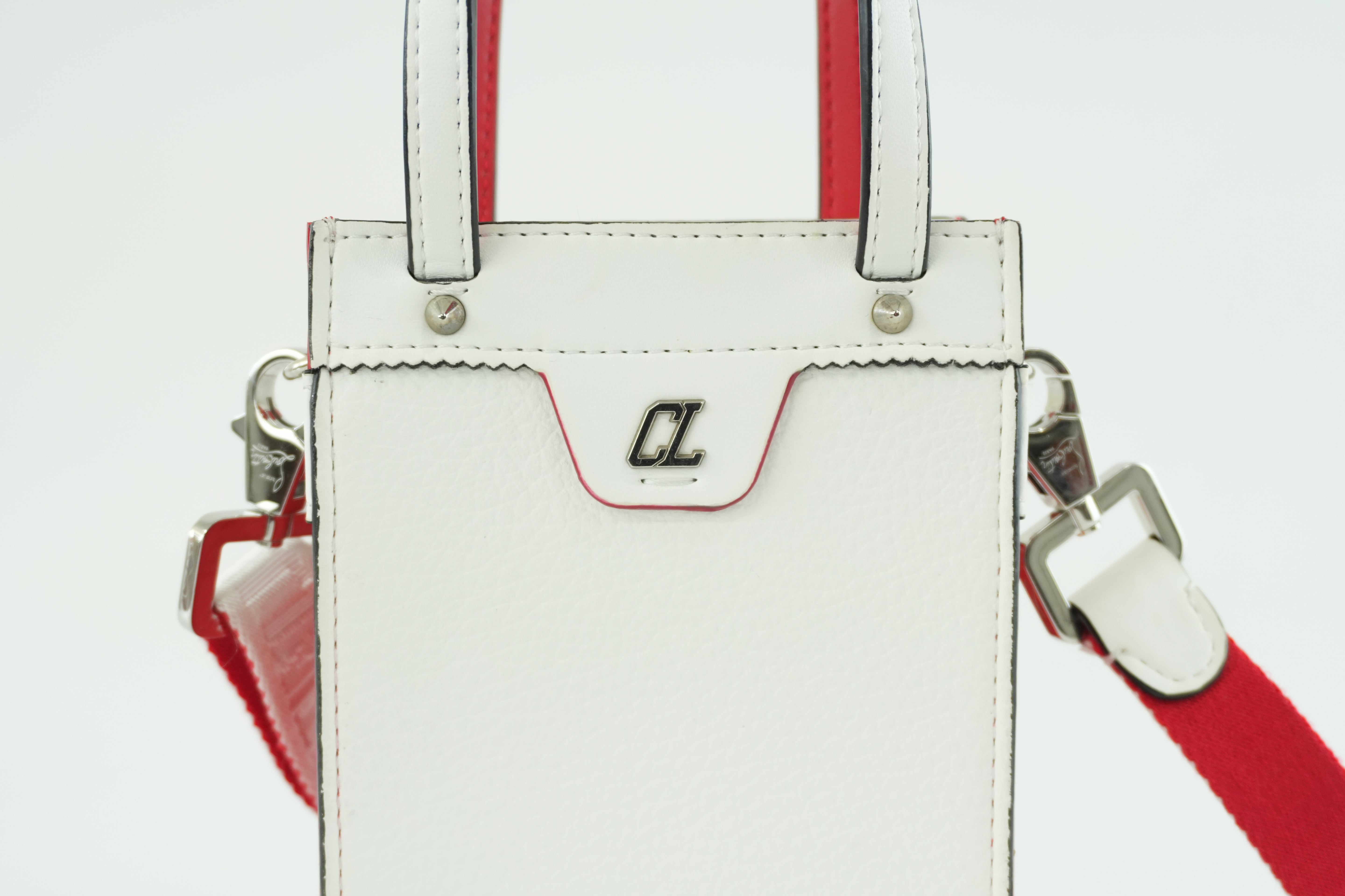 Christian Louboutin Two Way Shoulder Bag White Used
