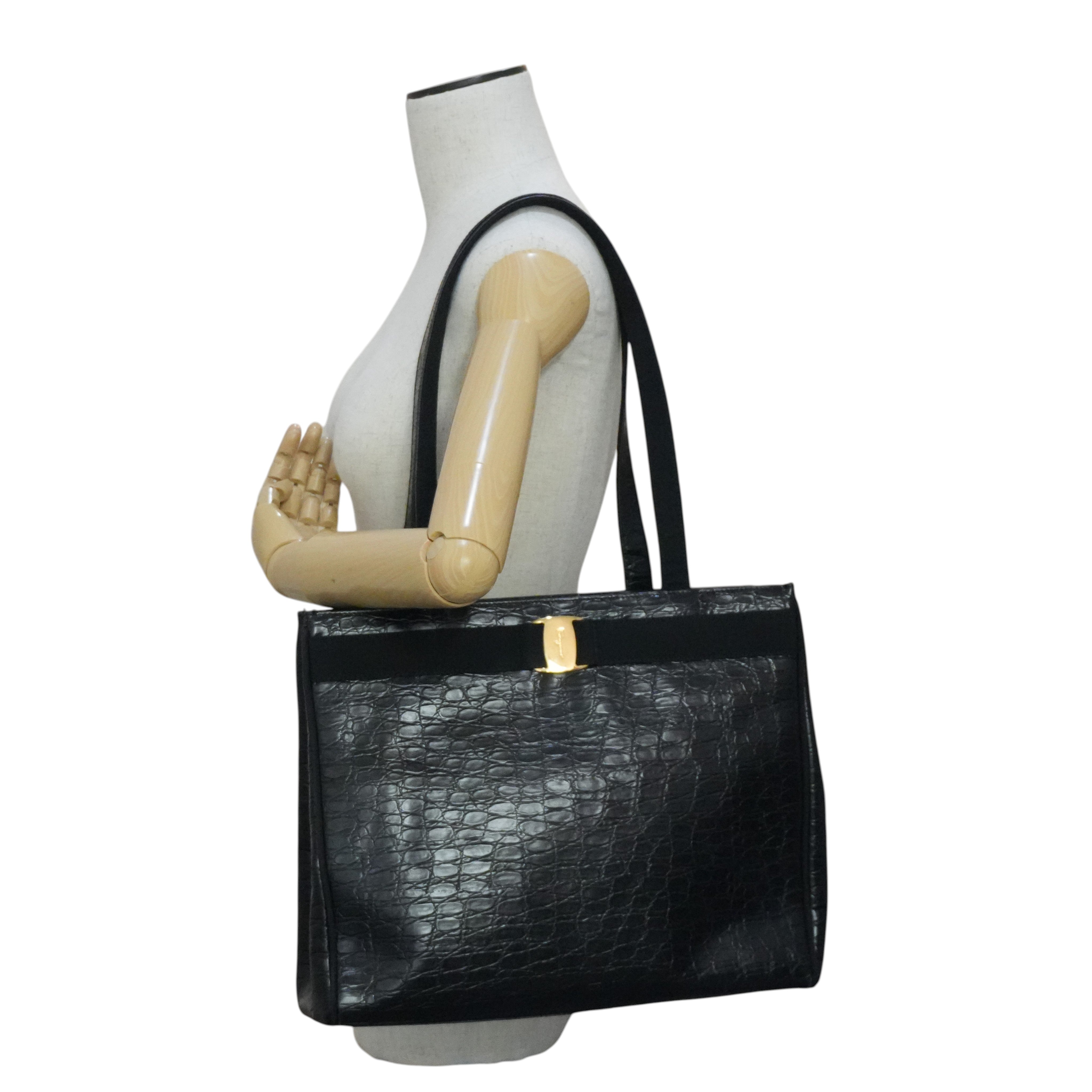 Pre-owned Ferragamo Tote Bag Black