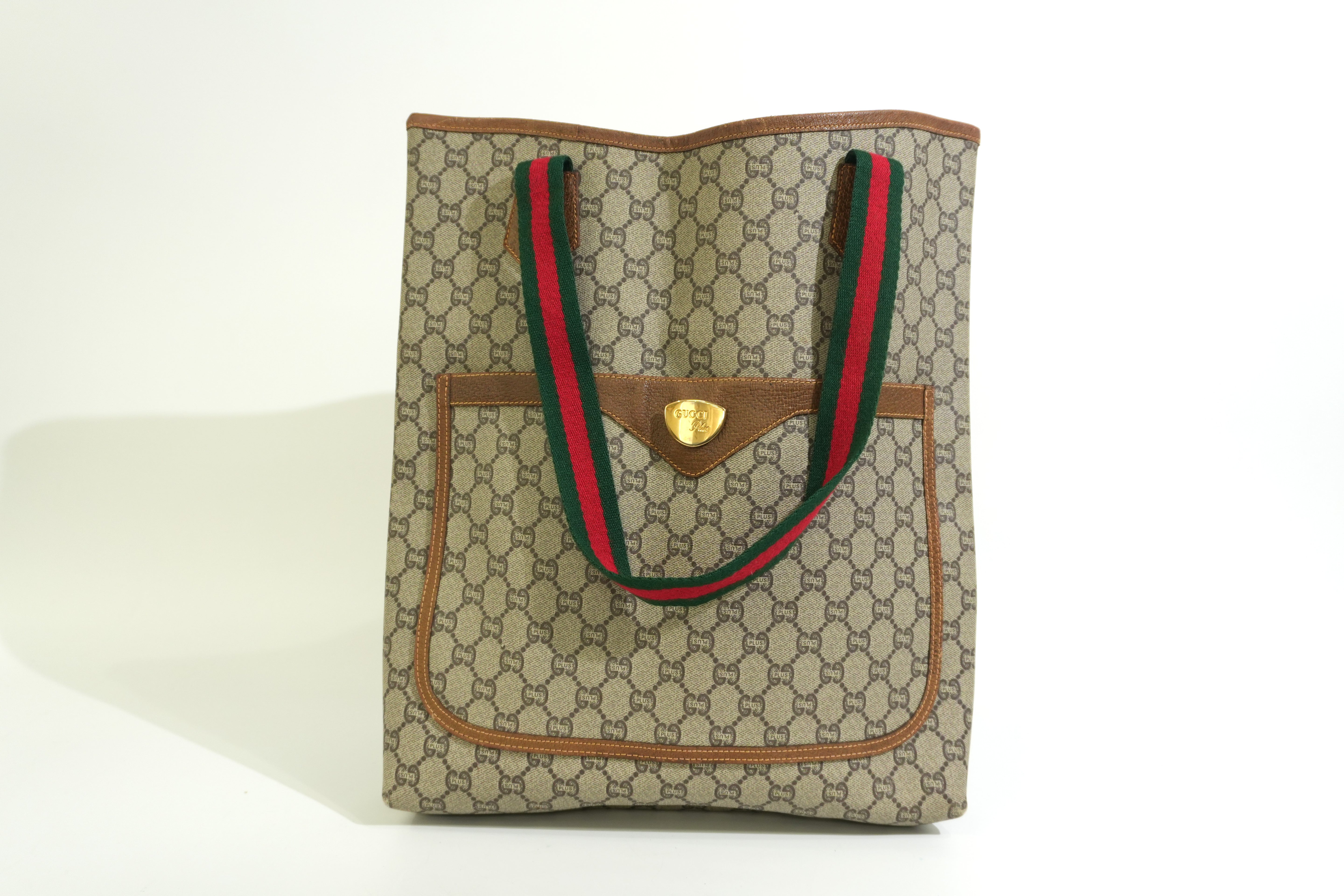 Pre-owned Gucci Plus Tote Bag Brown