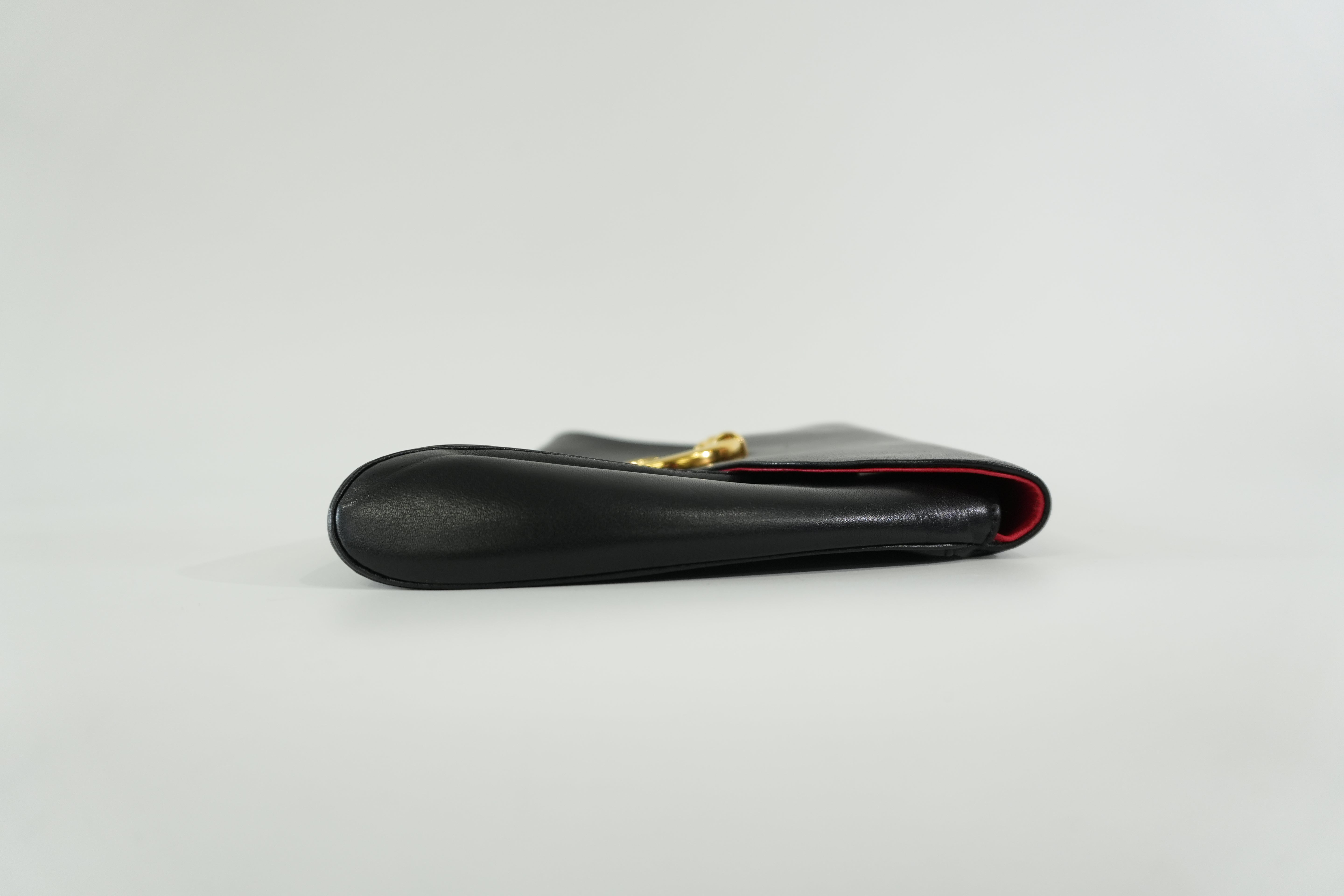 Pre-owned Cartier Panthere Clutch Bag Black