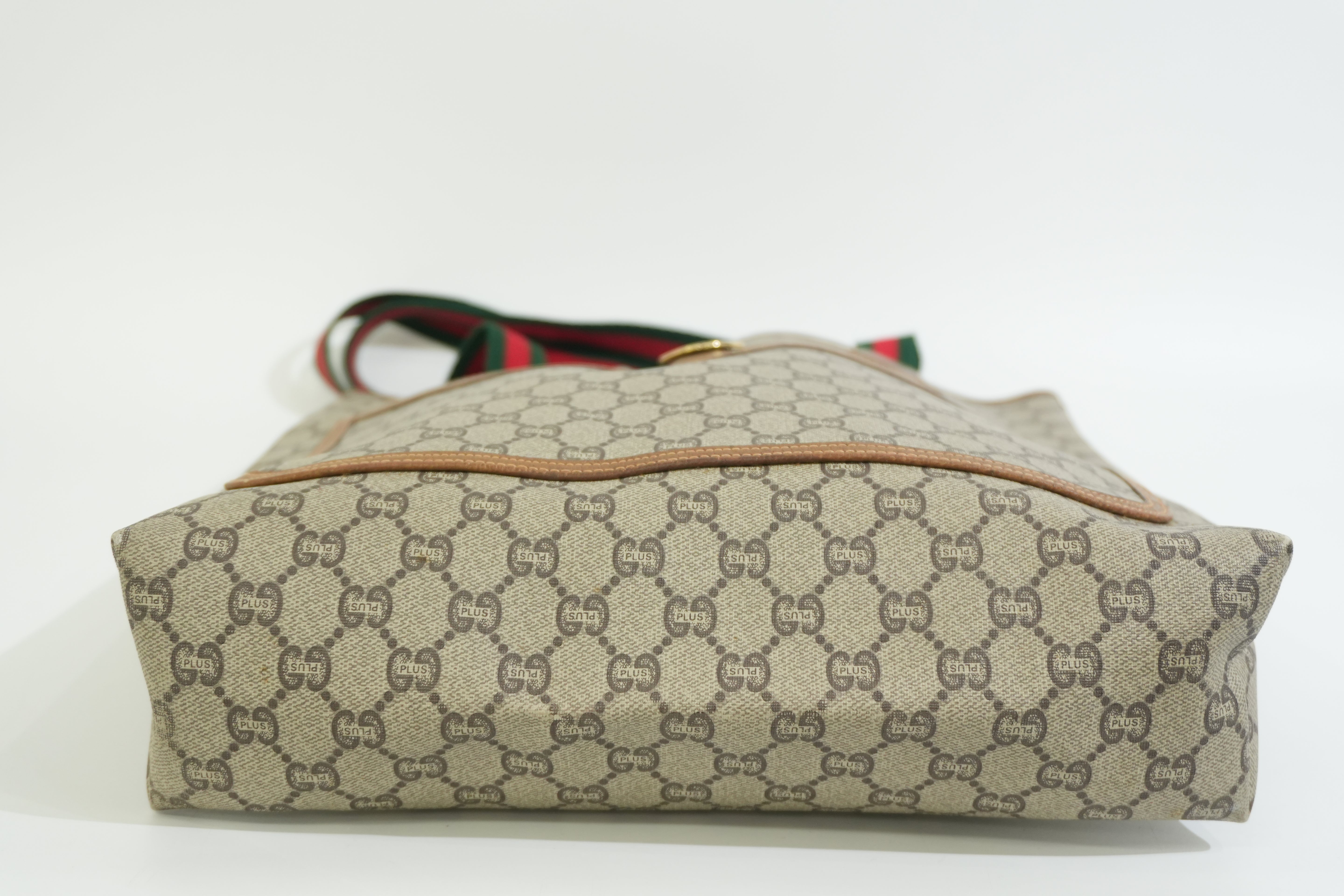 Pre-owned Gucci Plus Tote Bag Brown