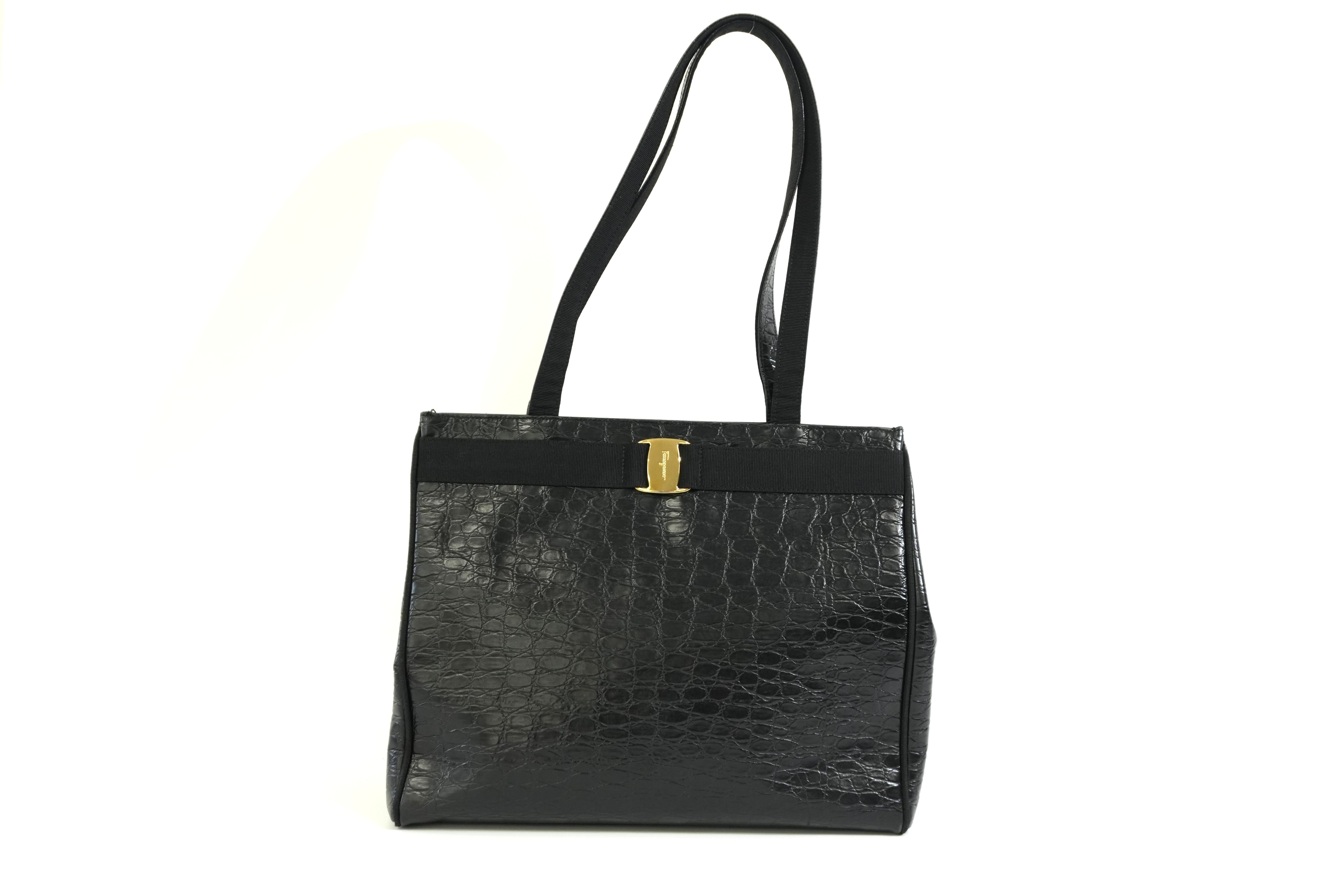 Pre-owned Ferragamo Tote Bag Black