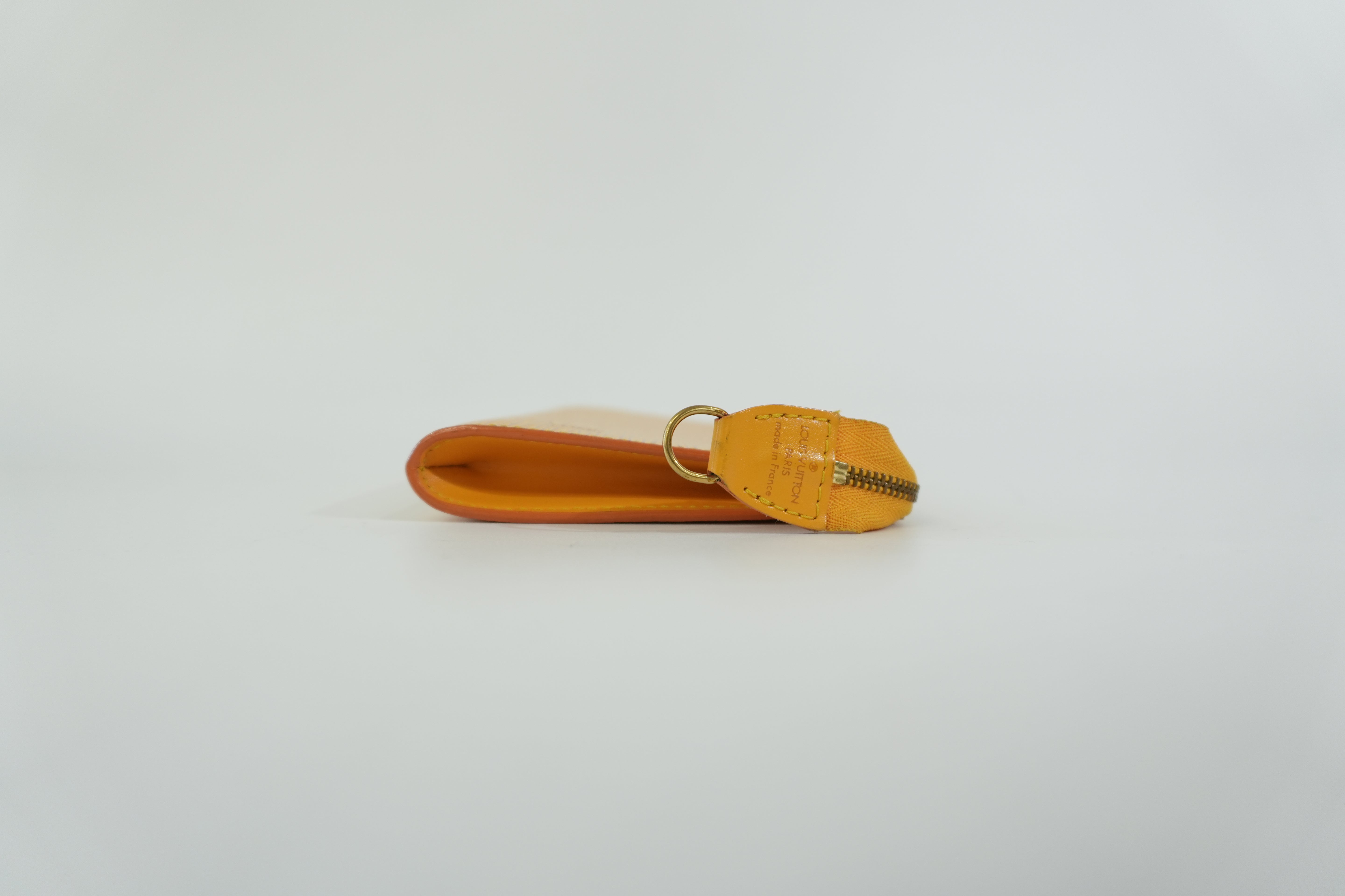 Pre-owned Louis Vuitton Epi Pochette Accessories without Strap Yellow