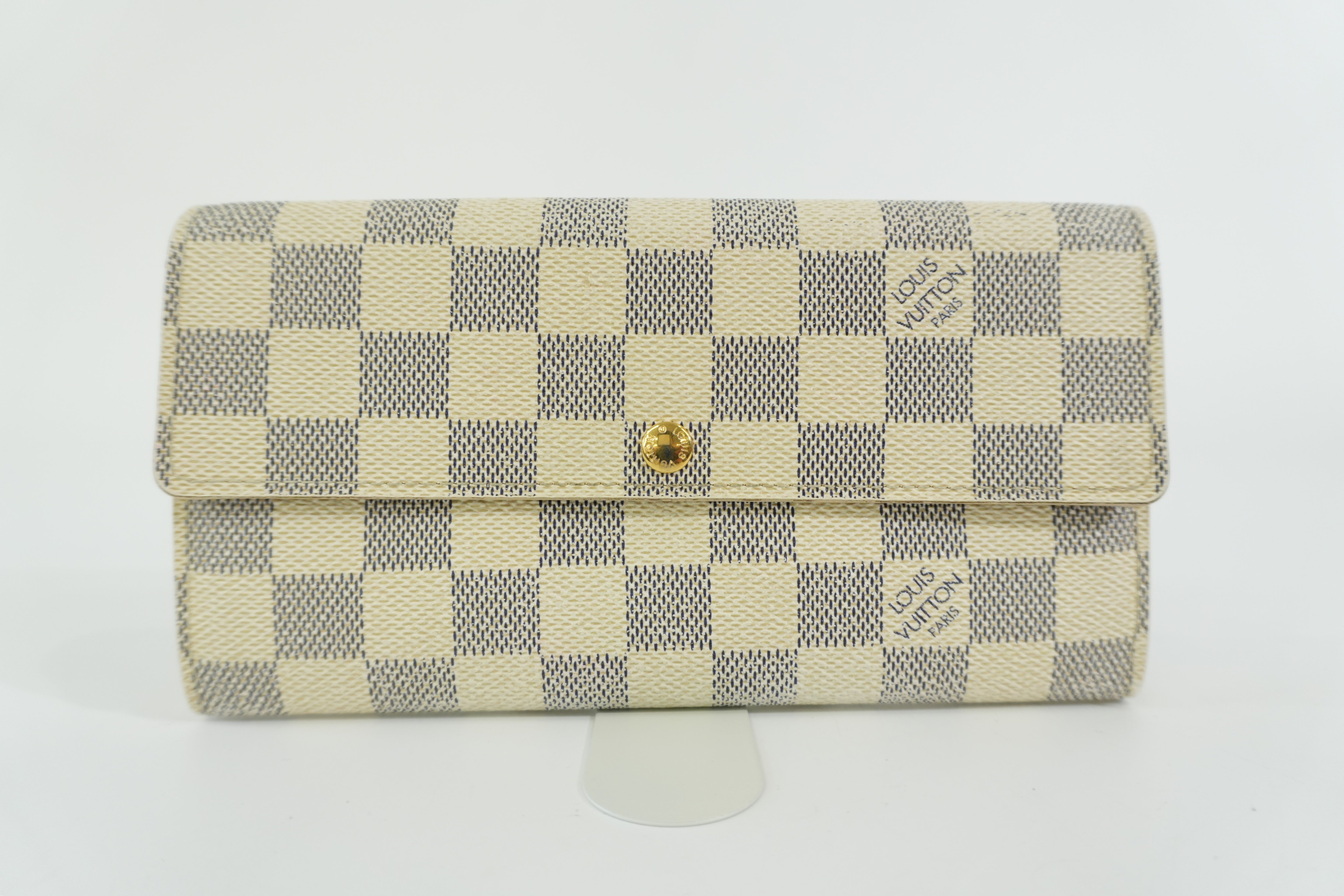 Pre-owned Louis Vuitton Damier Azur Sarah Wallet