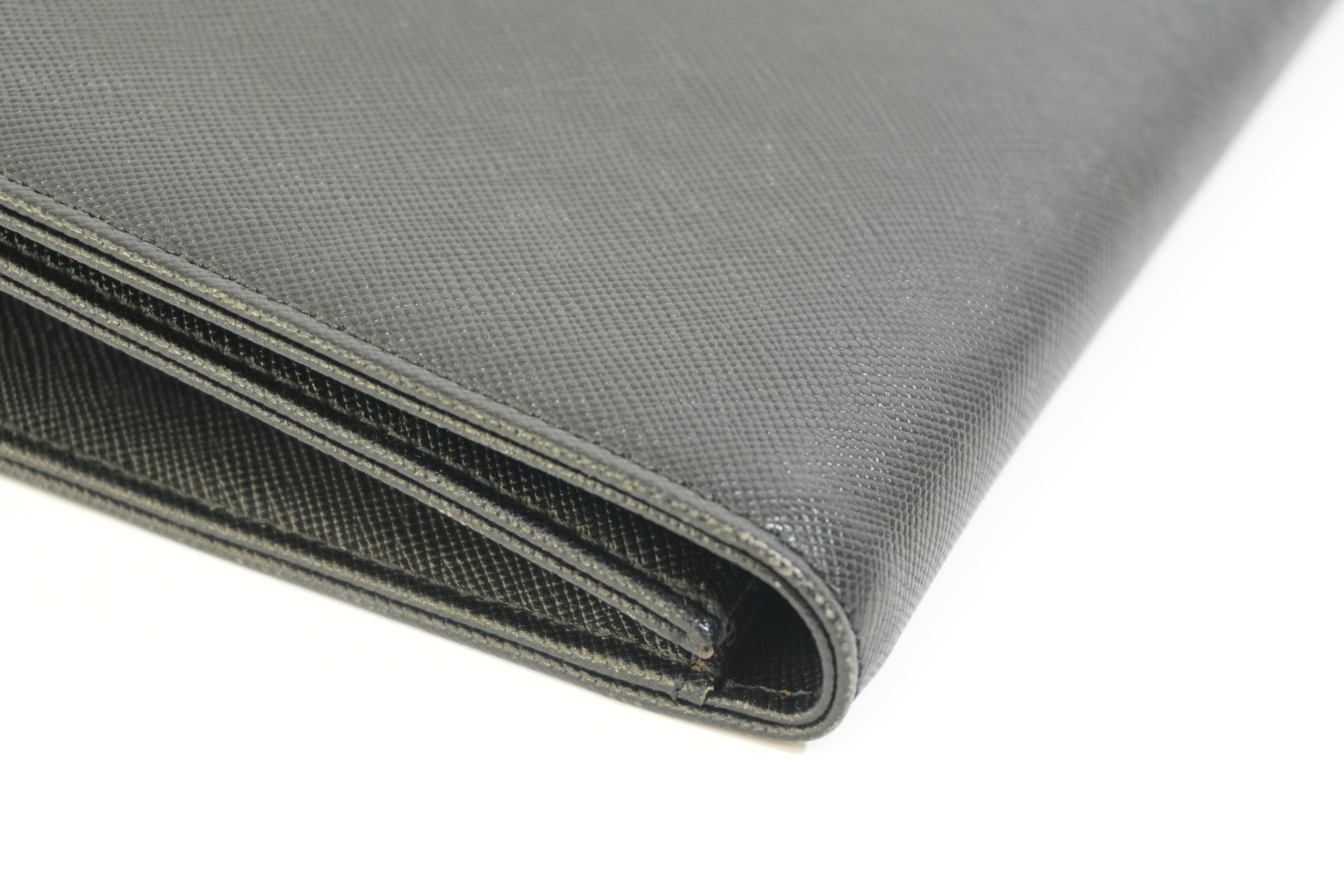 Pre-owned Saint Laurent Leather Clutch Bag Black
