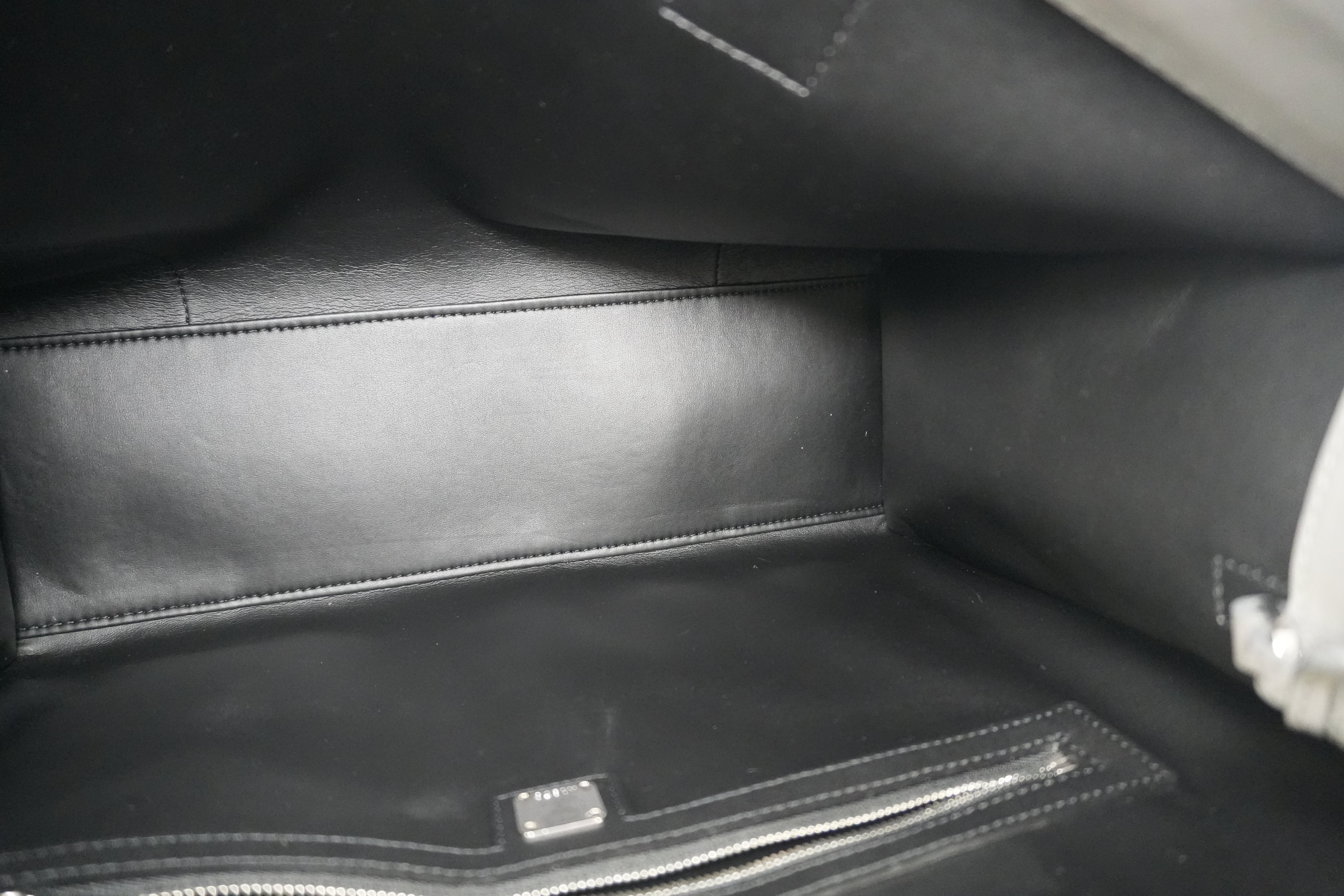 MCM Two Way Tote Bag Gray Used