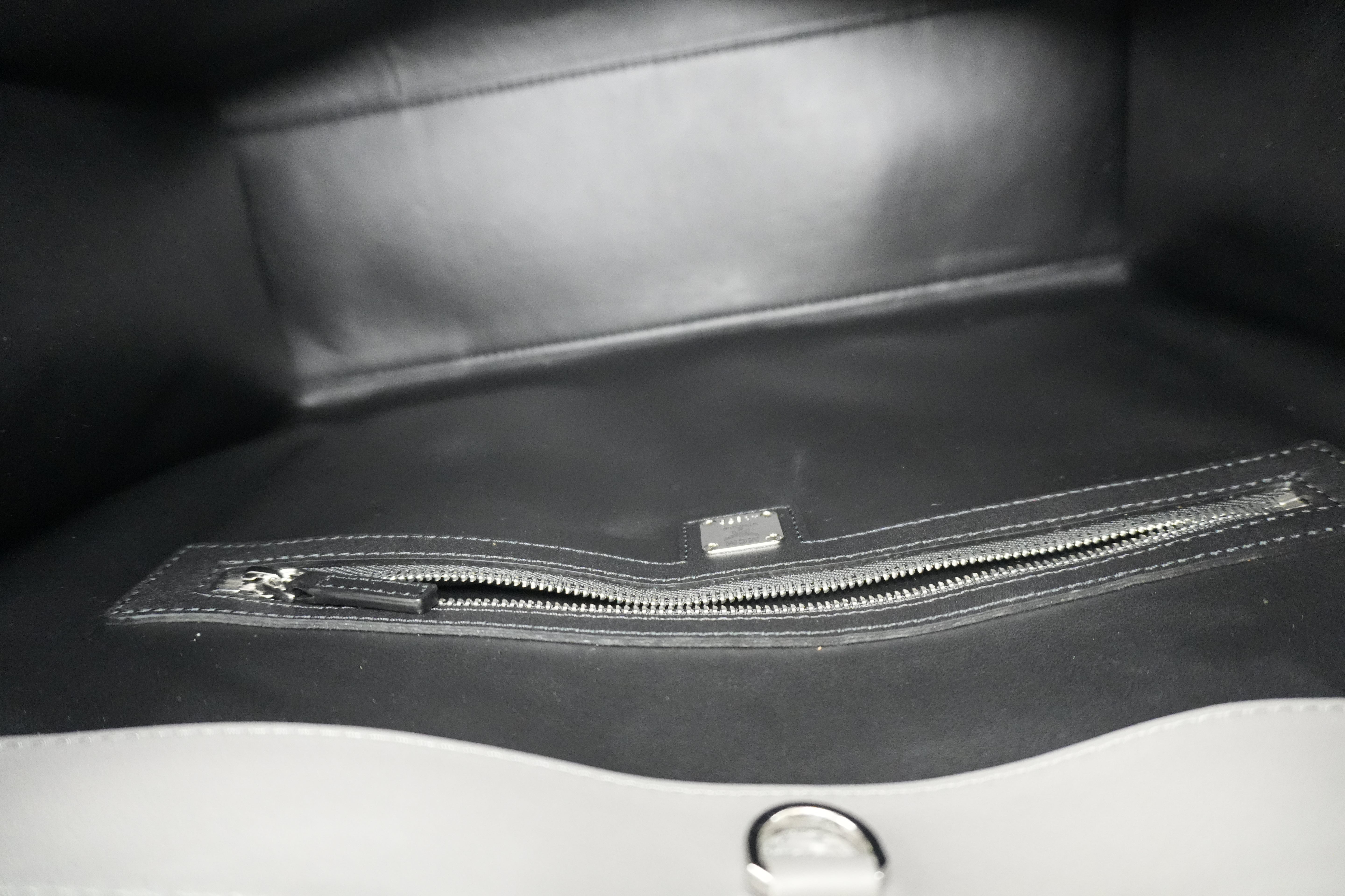 MCM Two Way Tote Bag Gray Used