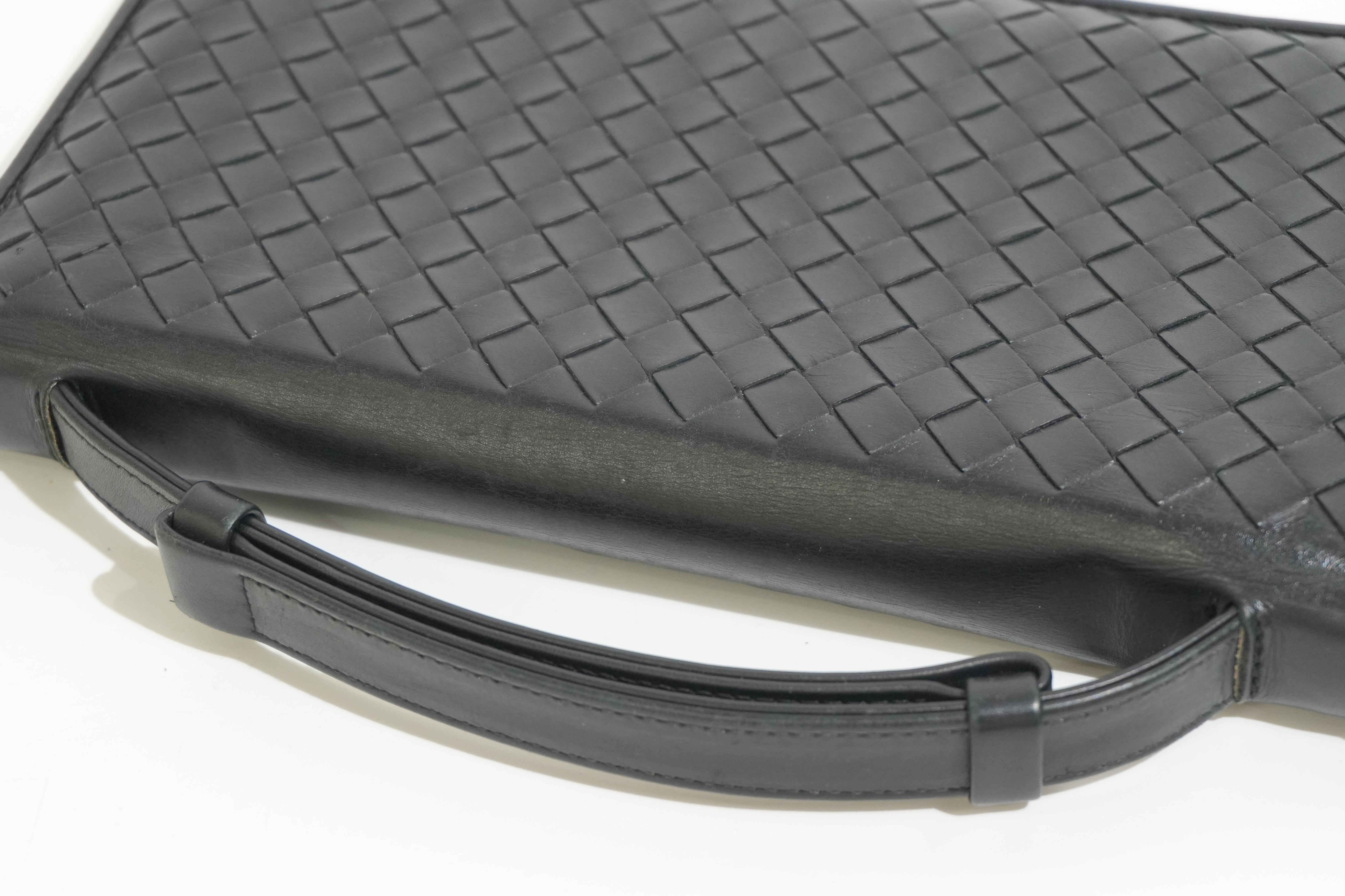 Pre-owned Bottega Leather Organizer Wallet Black