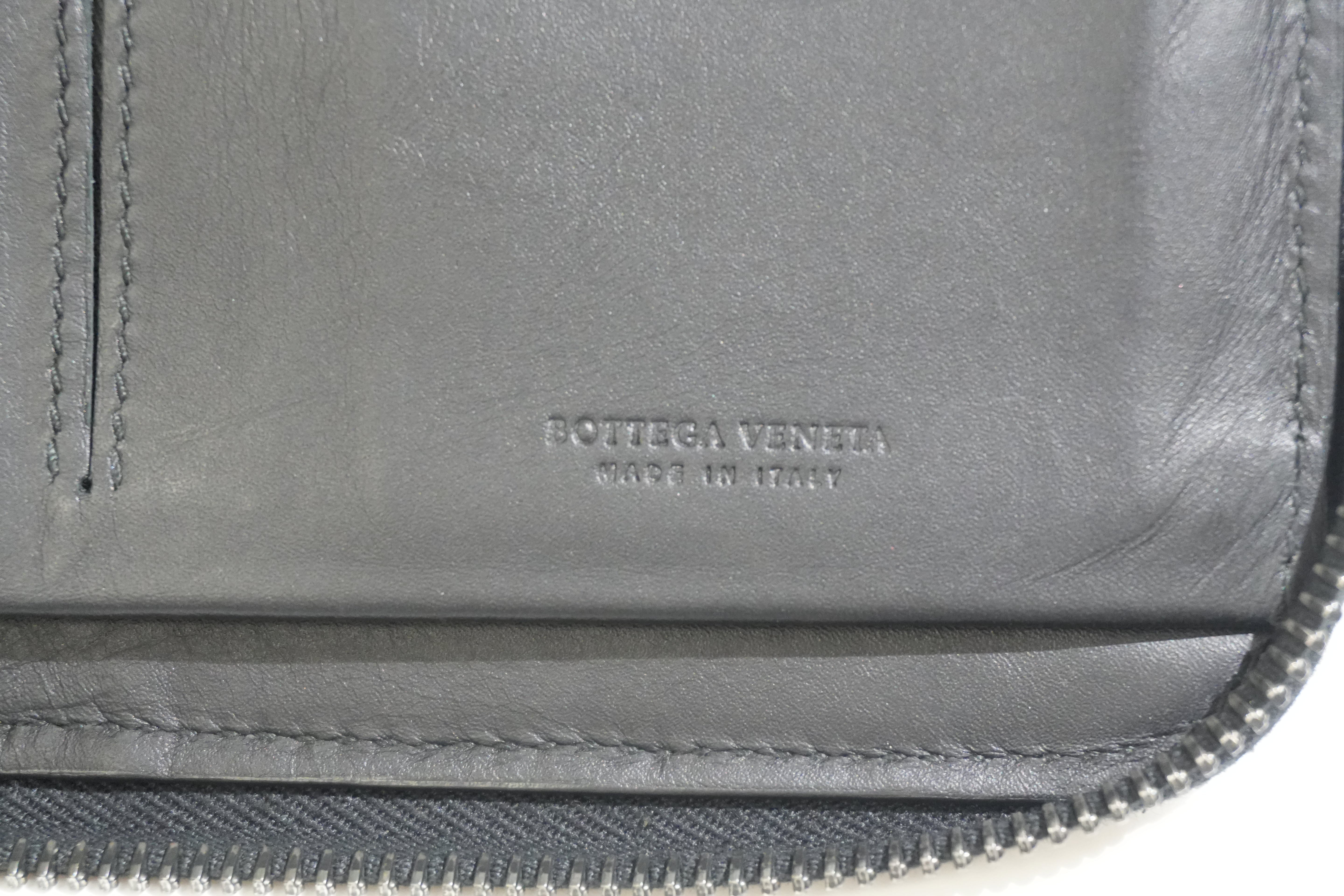 Pre-owned Bottega Leather Organizer Wallet Black