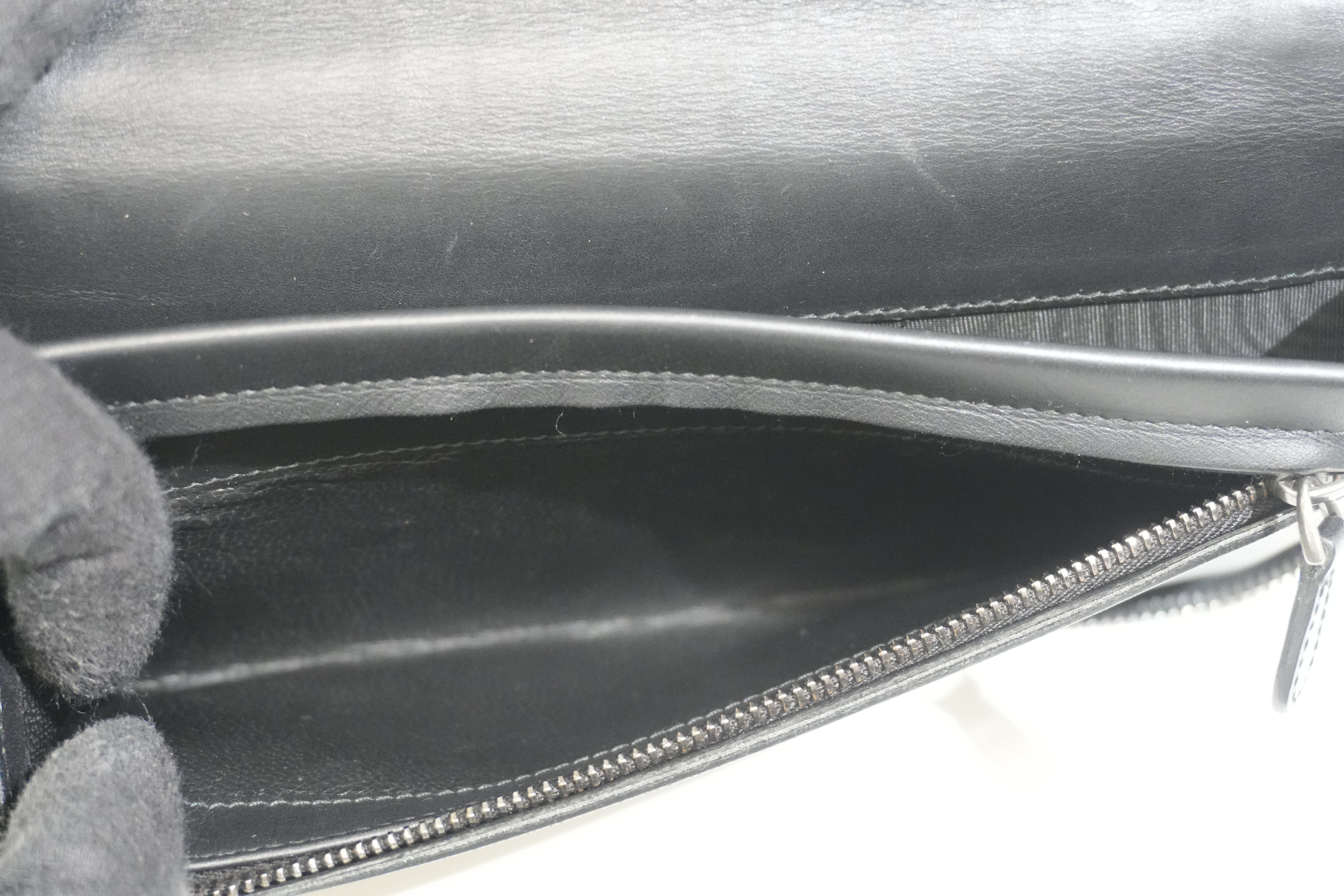 Pre-owned Bottega Leather Organizer Wallet Black