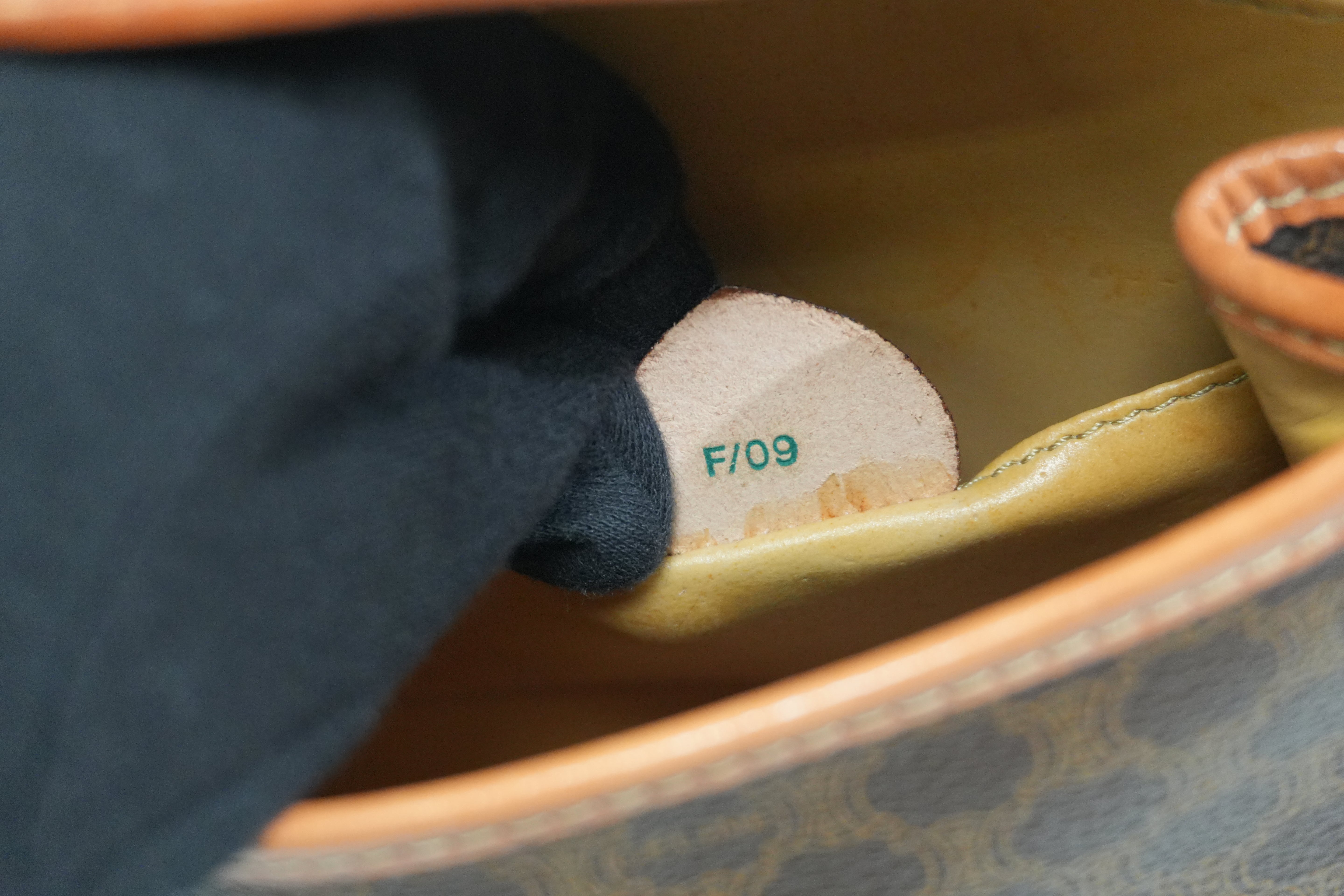 Pre-owned Celine Macadam Shoulder Bag Brown