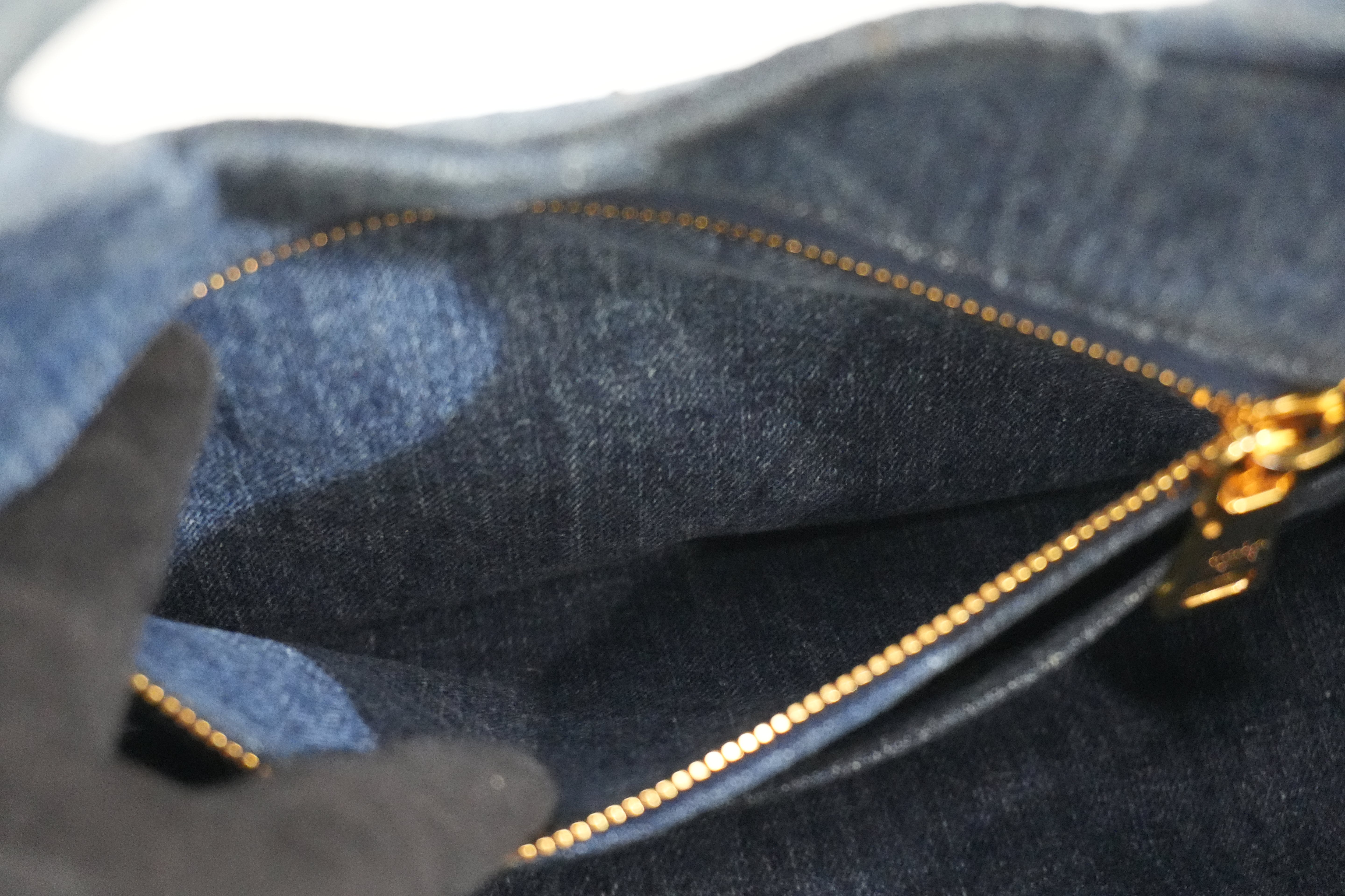 Pre-owned Prada Two Way Canapa Shoulder Bag Denim