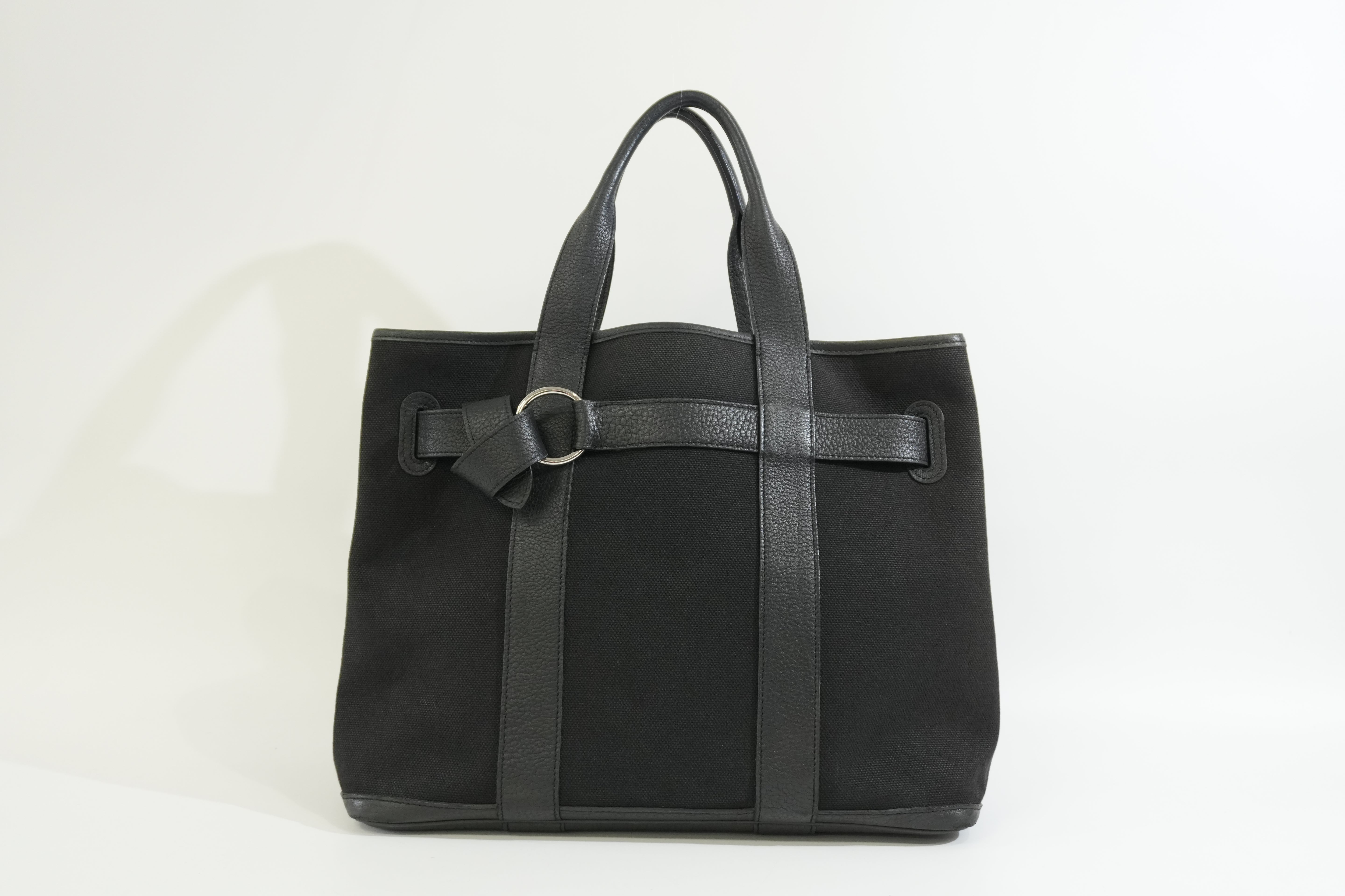Pre-owned Hermes Petite Ceinture Tote Bag Black