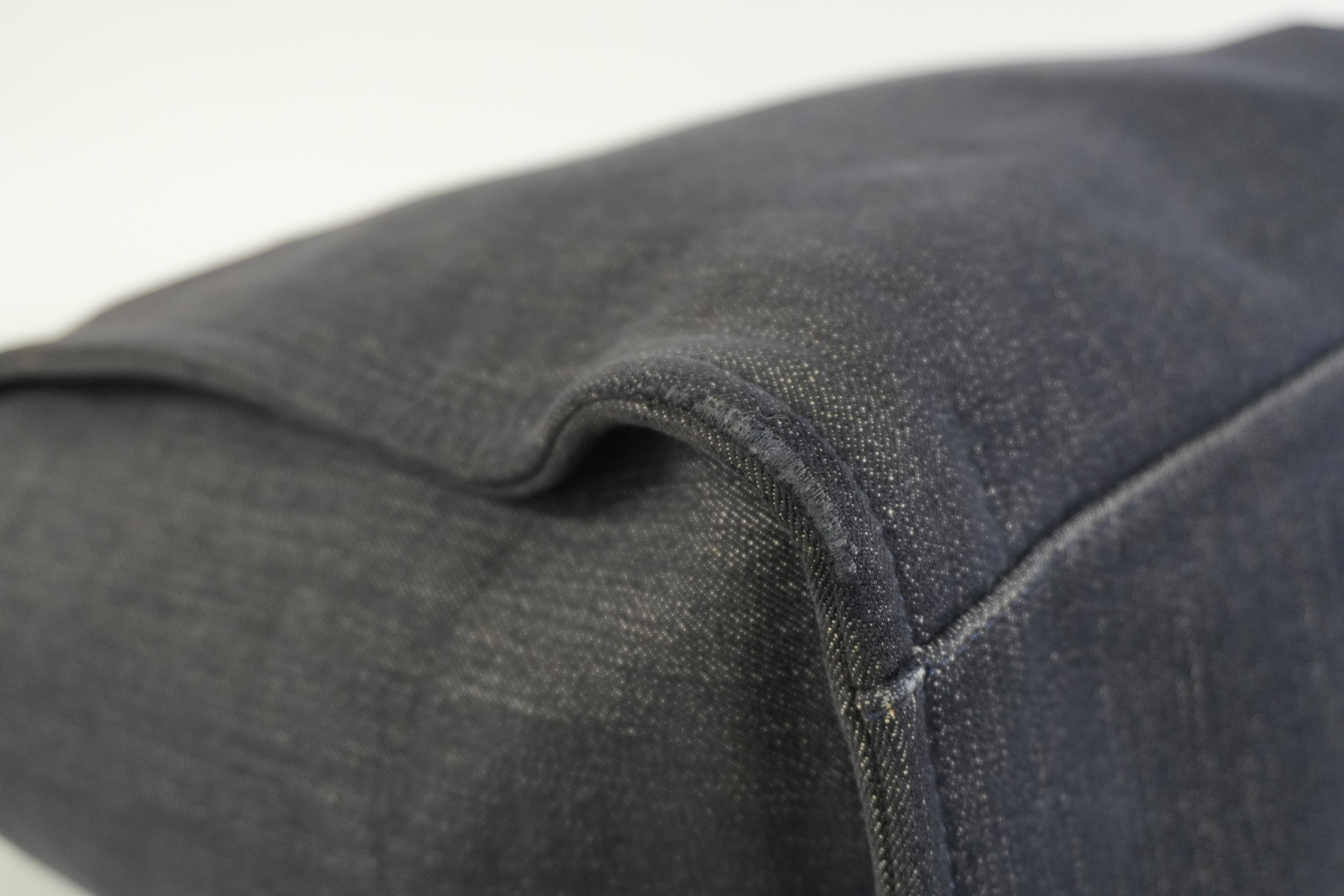 Pre-owned Chanel Deauville Tote Bag Blue Denim