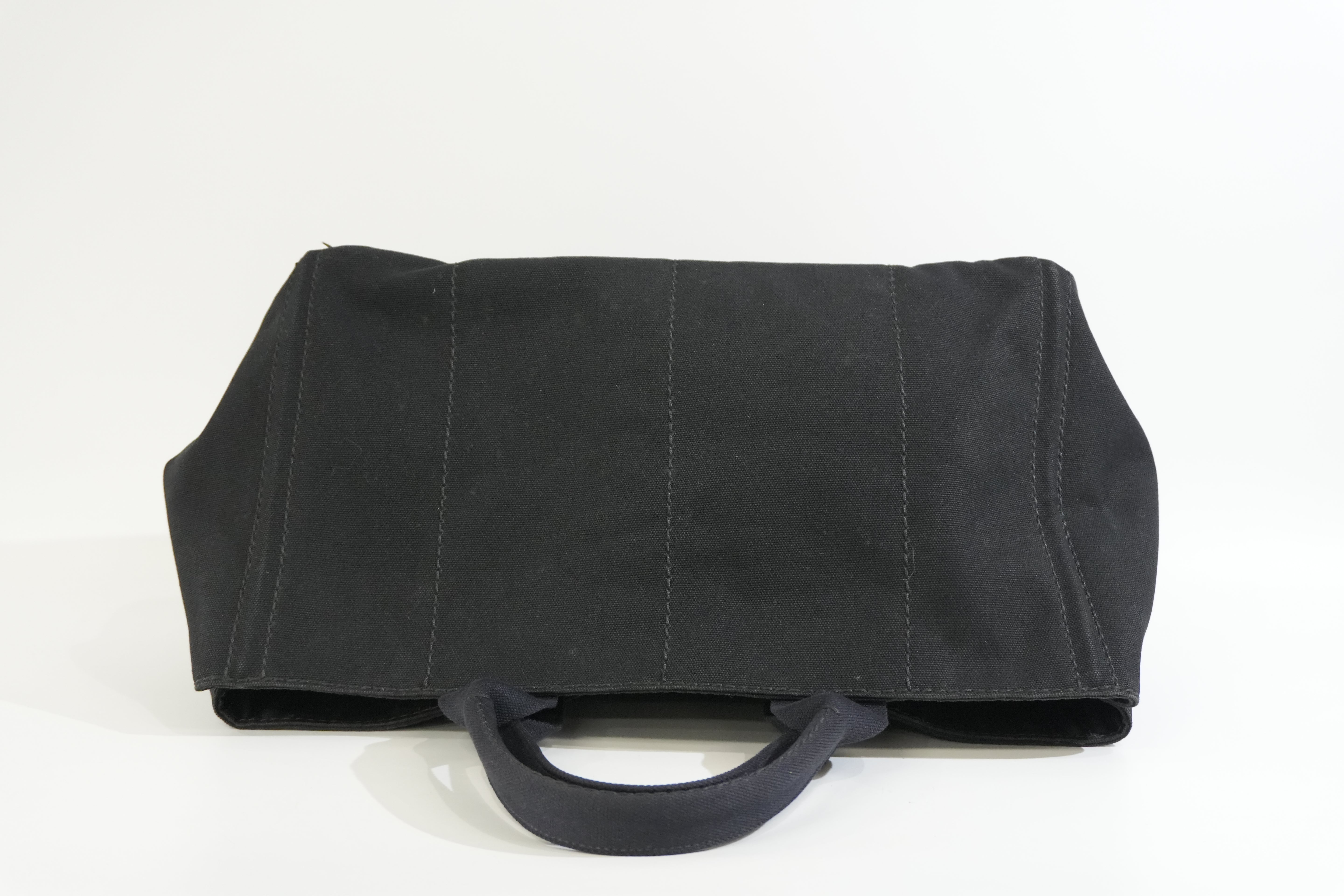 Pre-owned Prada Canapa Enil Tan Handbag Black