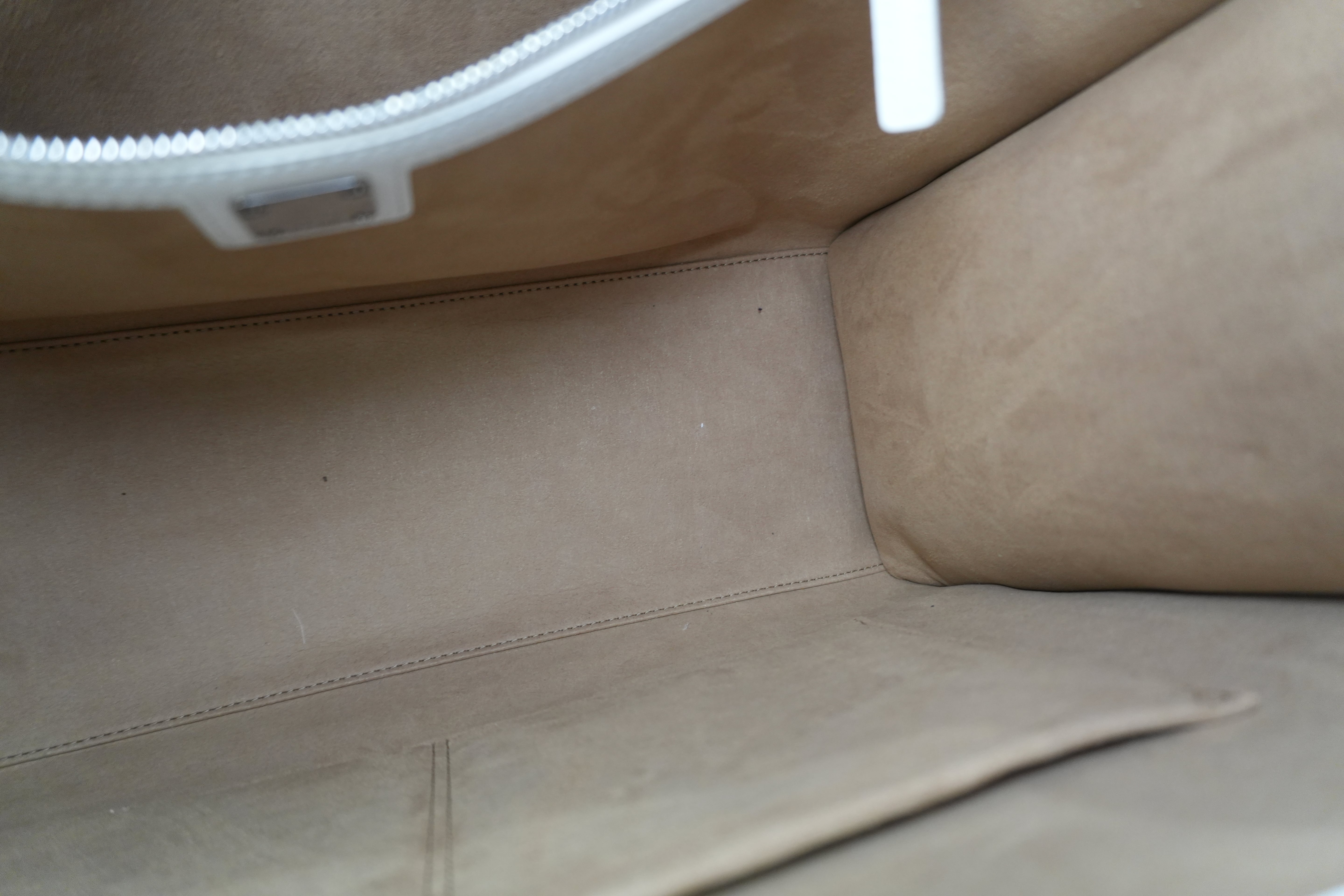 MCM Two Way Tote Bag White Used