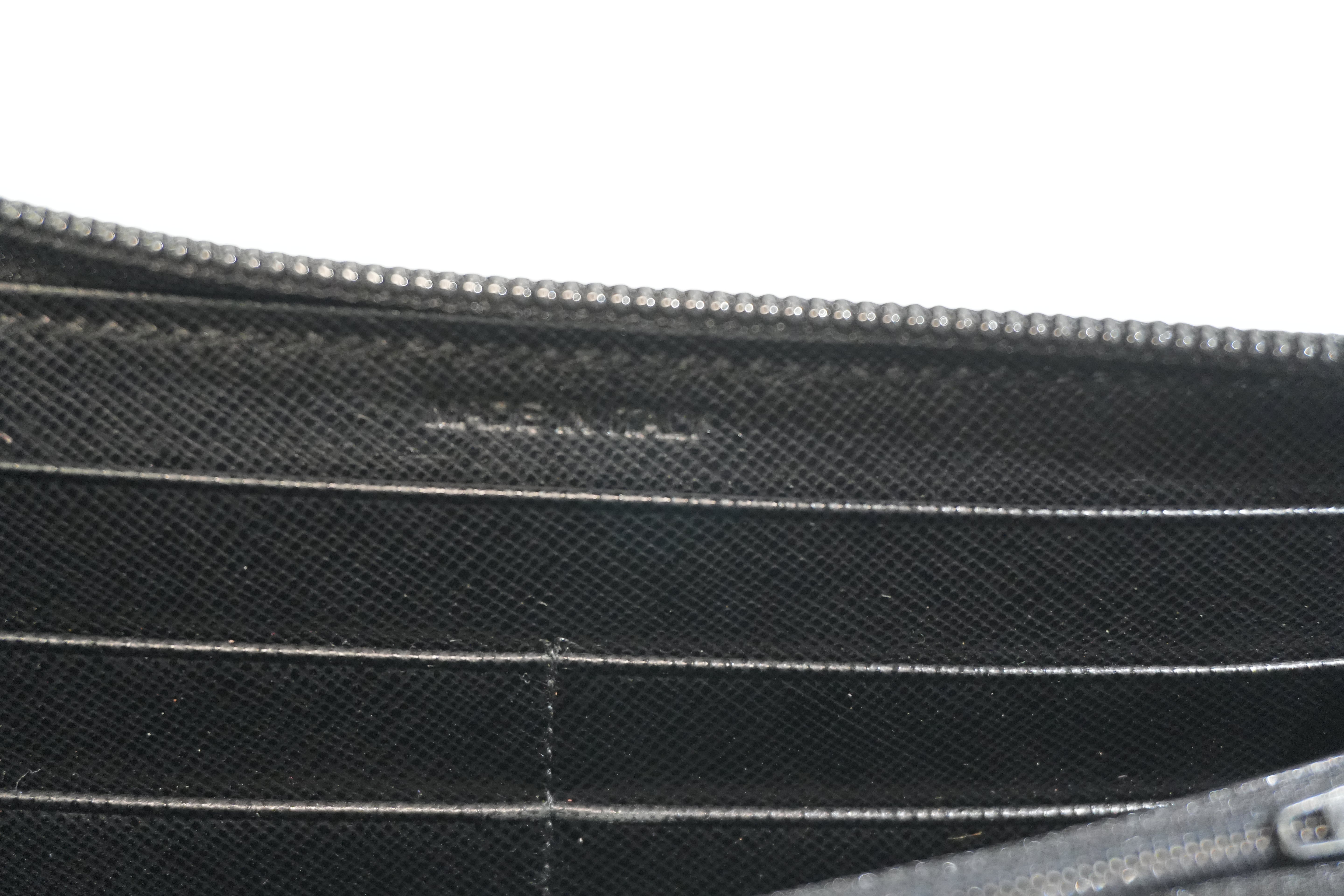 Pre-owned Prada Nylon Zippy Long Wallet Black