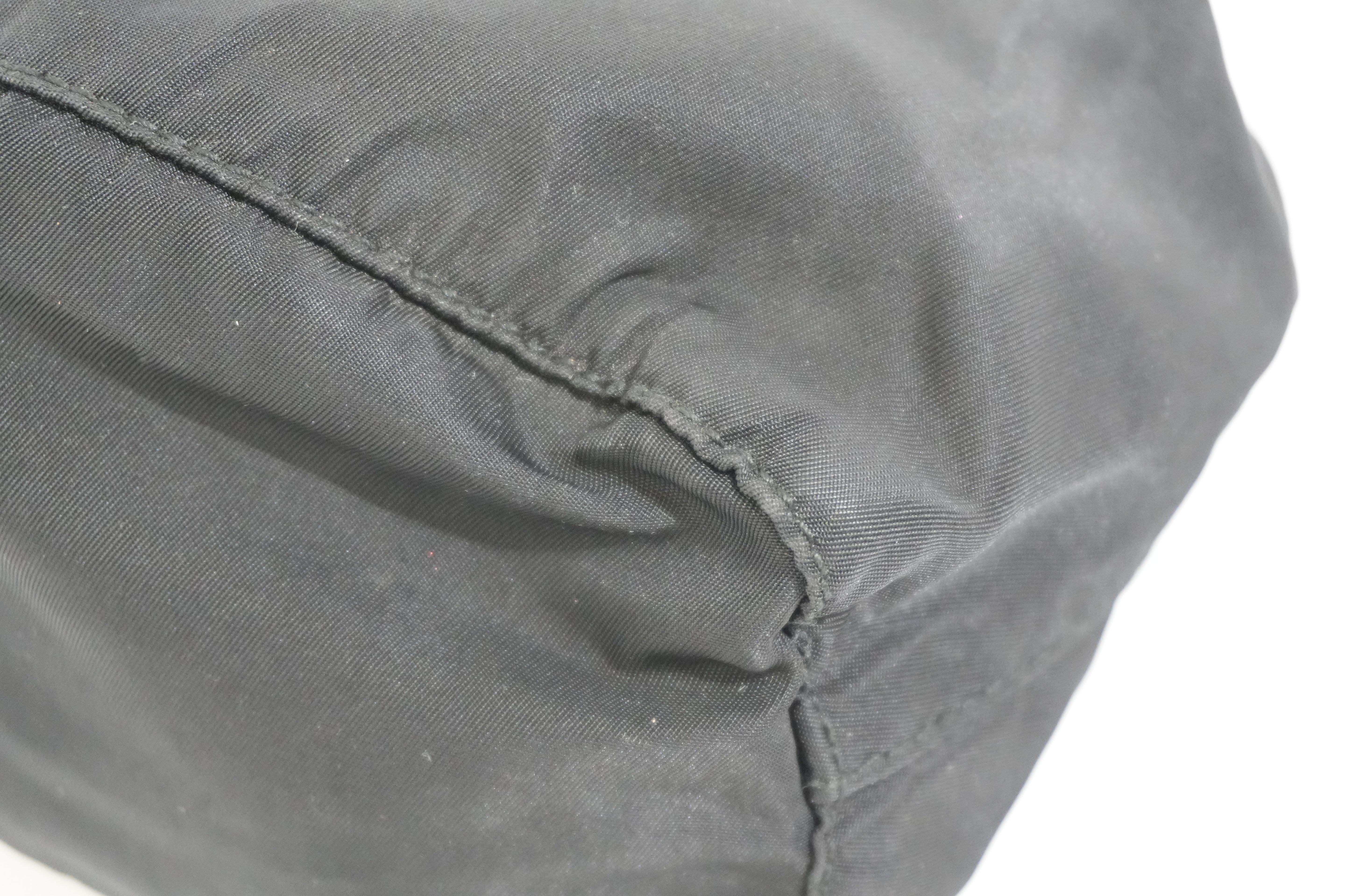 Pre-owned Prada Drawstring Bucket Style Pouch Black
