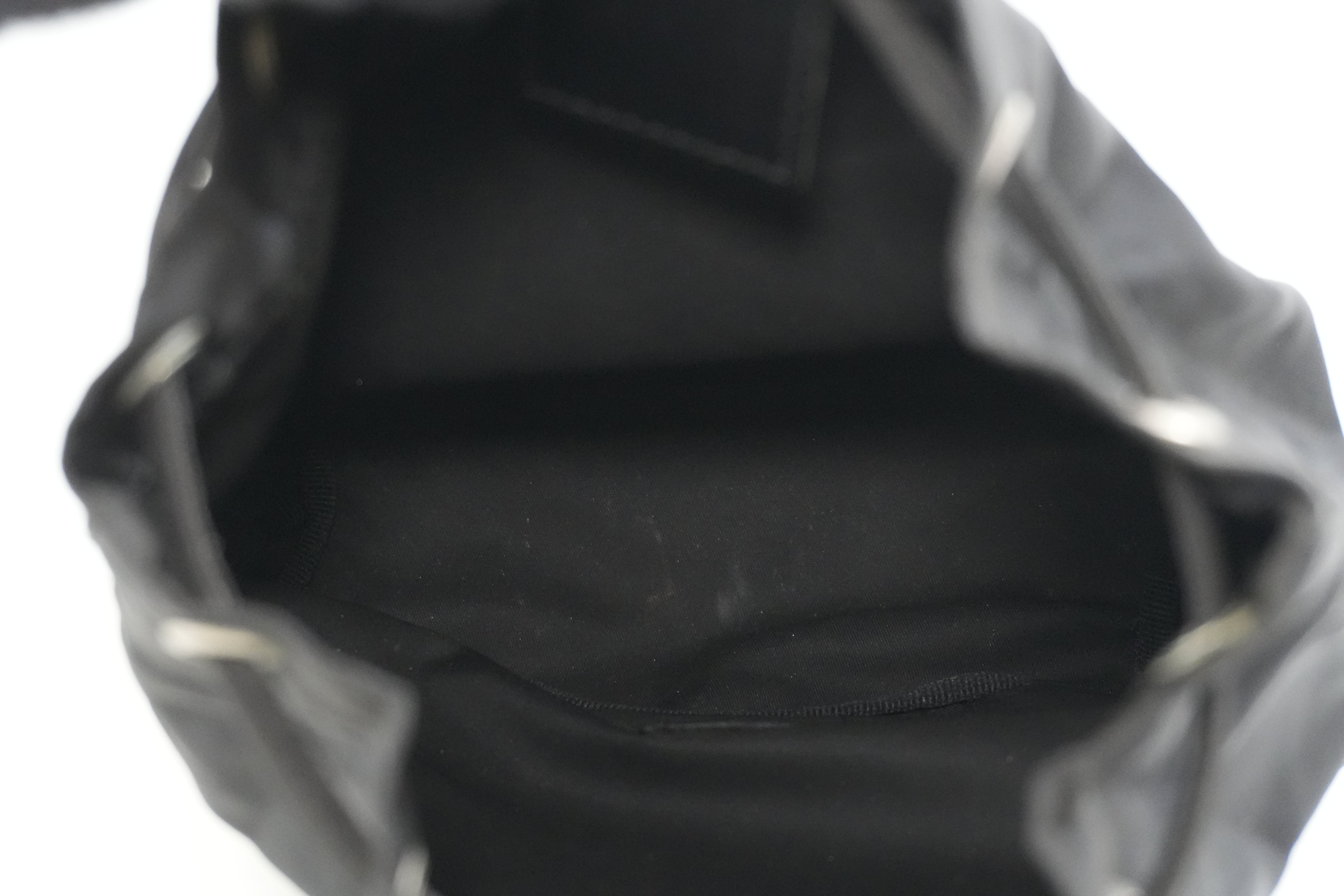 Pre-owned Prada Drawstring Bucket Style Pouch Black