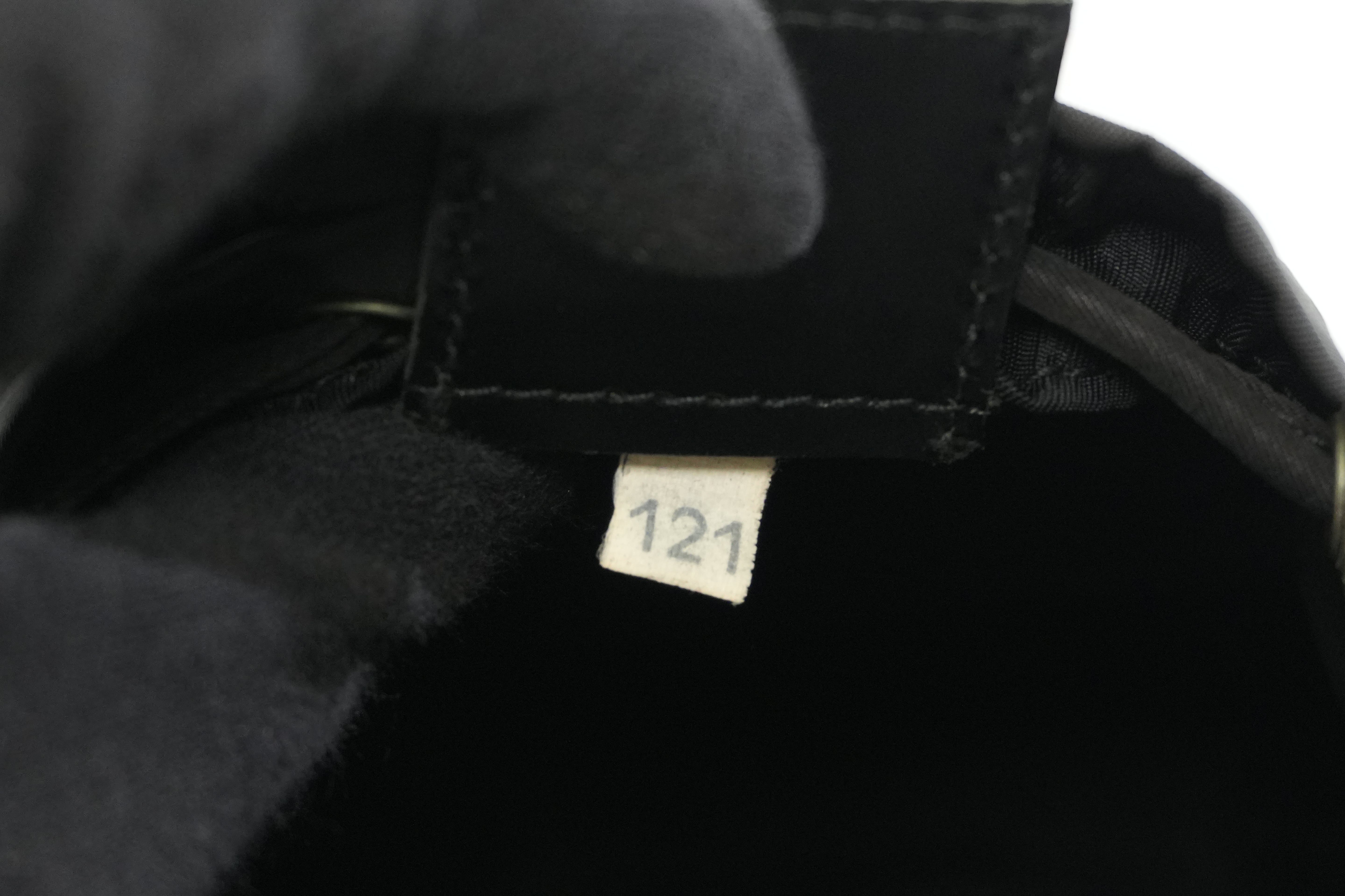 Pre-owned Prada Drawstring Bucket Style Pouch Black