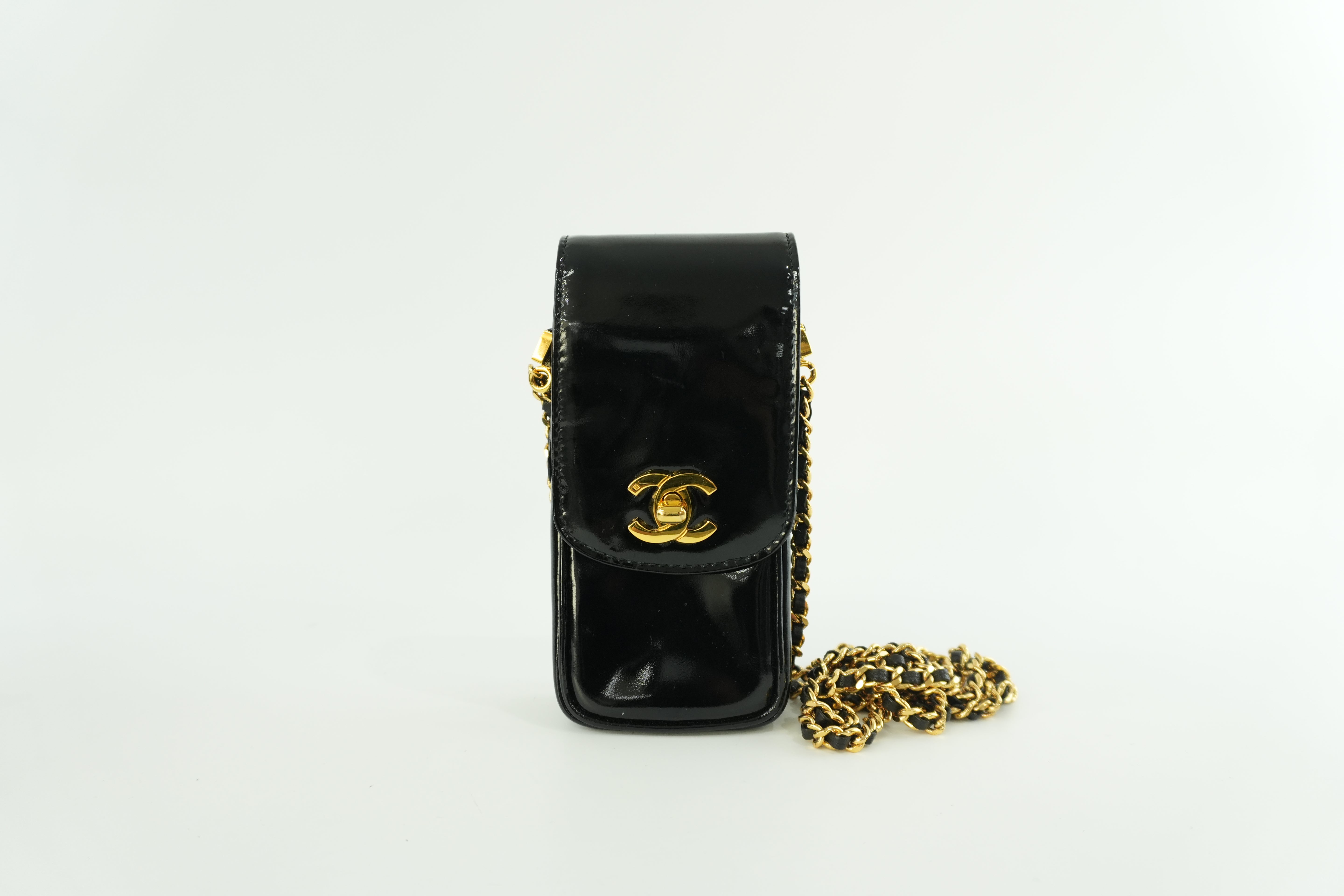 Chanel Coco Mark Chain Shoulder Bag Black Used