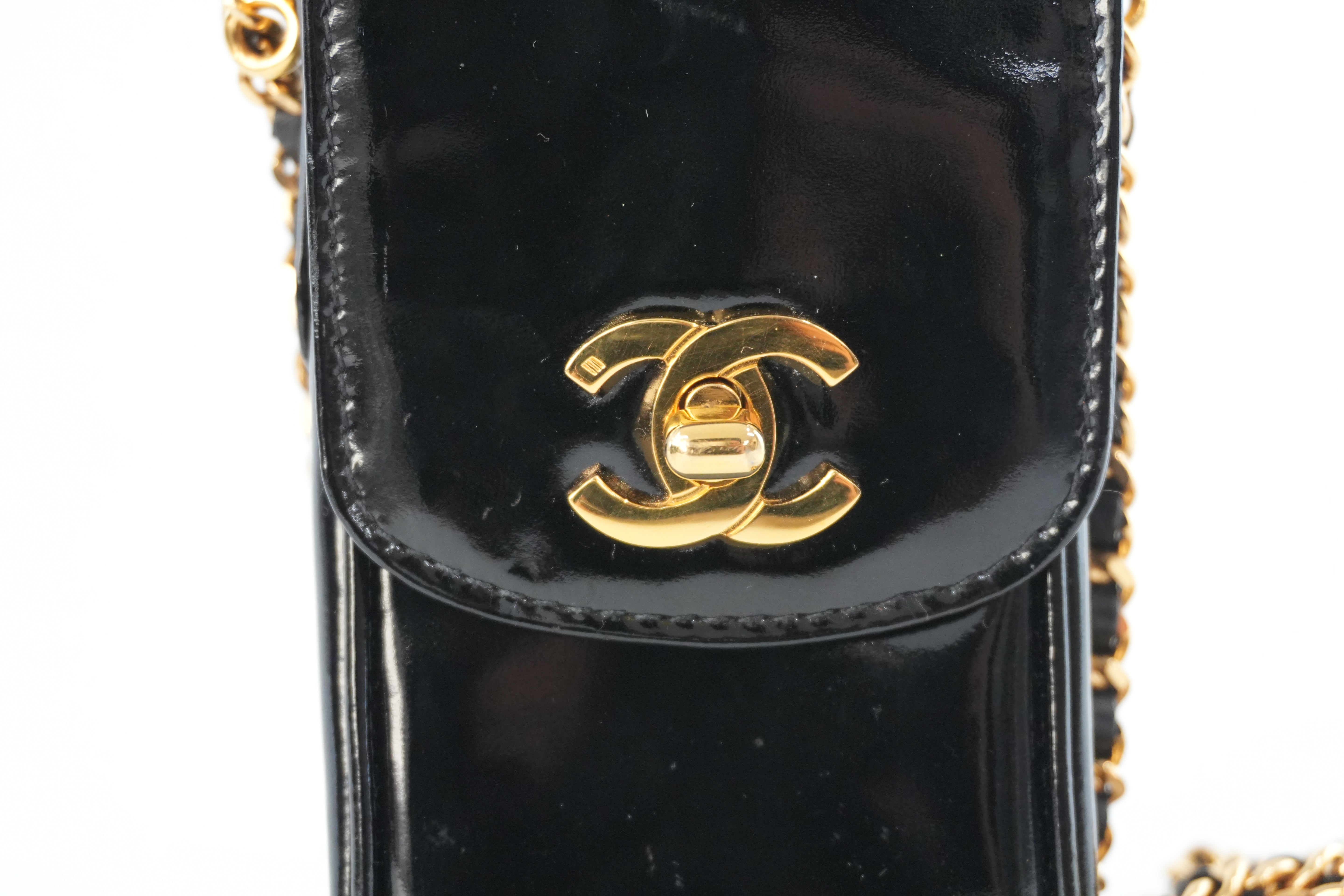 Chanel Coco Mark Chain Shoulder Bag Black Used