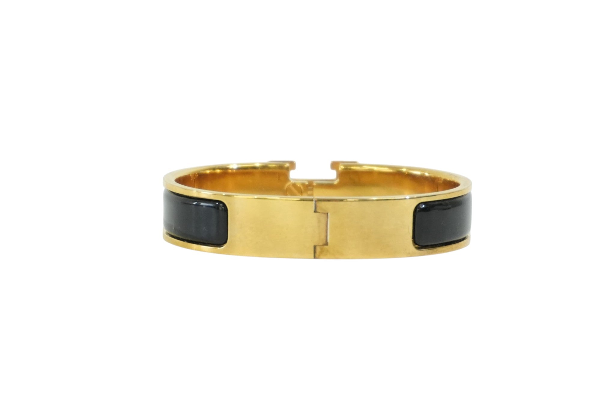 Pre-owned Hermes Clic Clac Bracelet Black