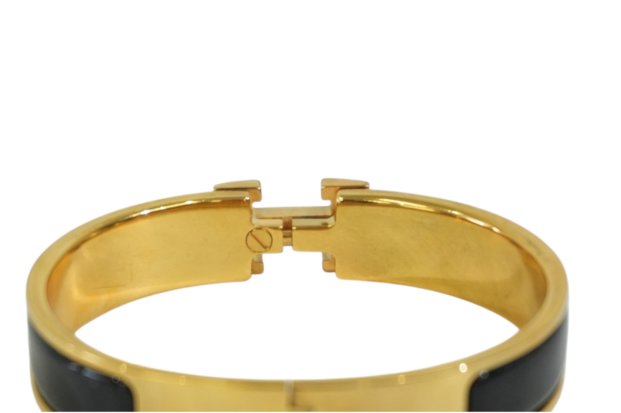 Pre-owned Hermes Clic Clac Bracelet Black
