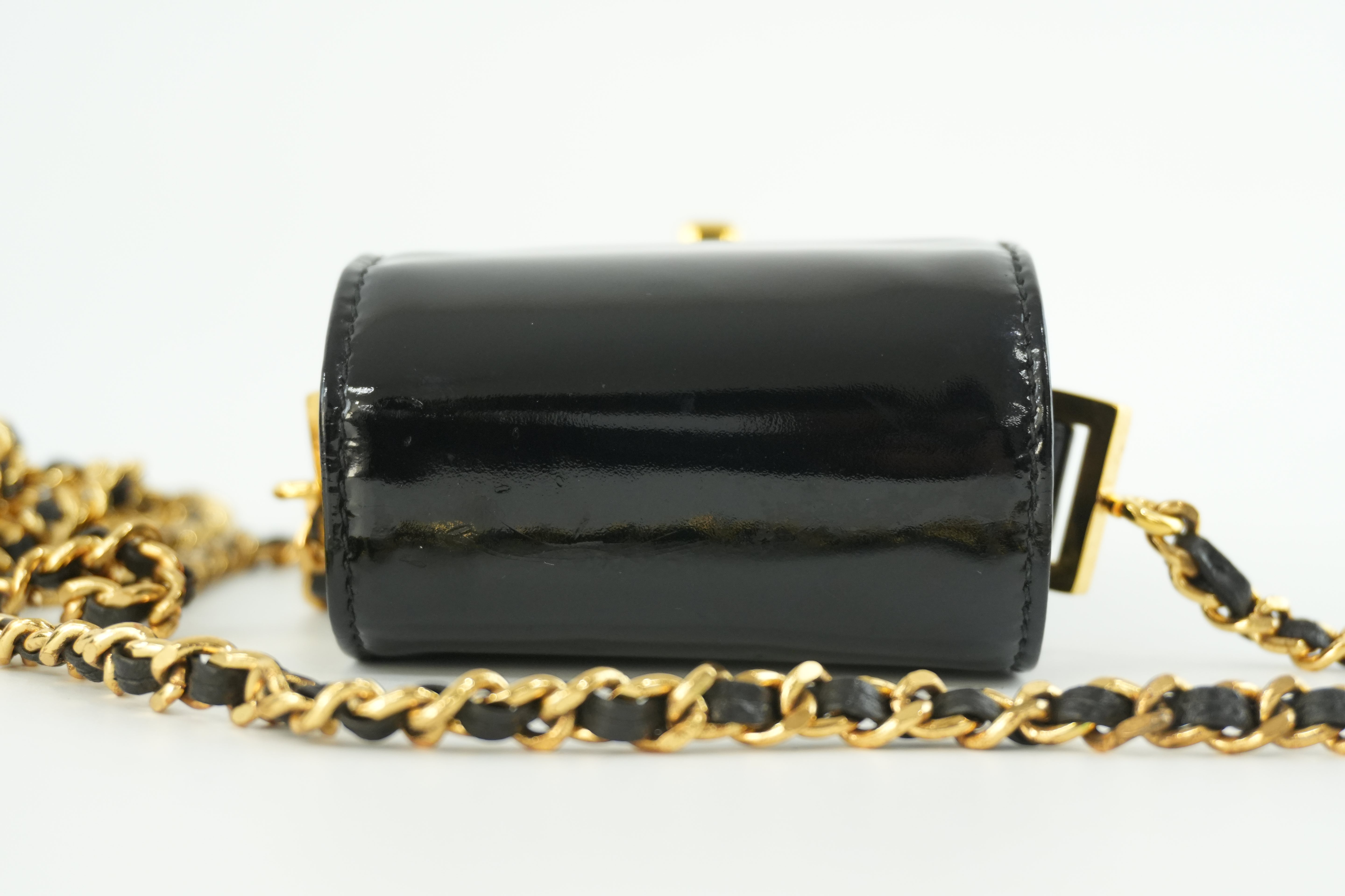 Chanel Coco Mark Chain Shoulder Bag Black Used