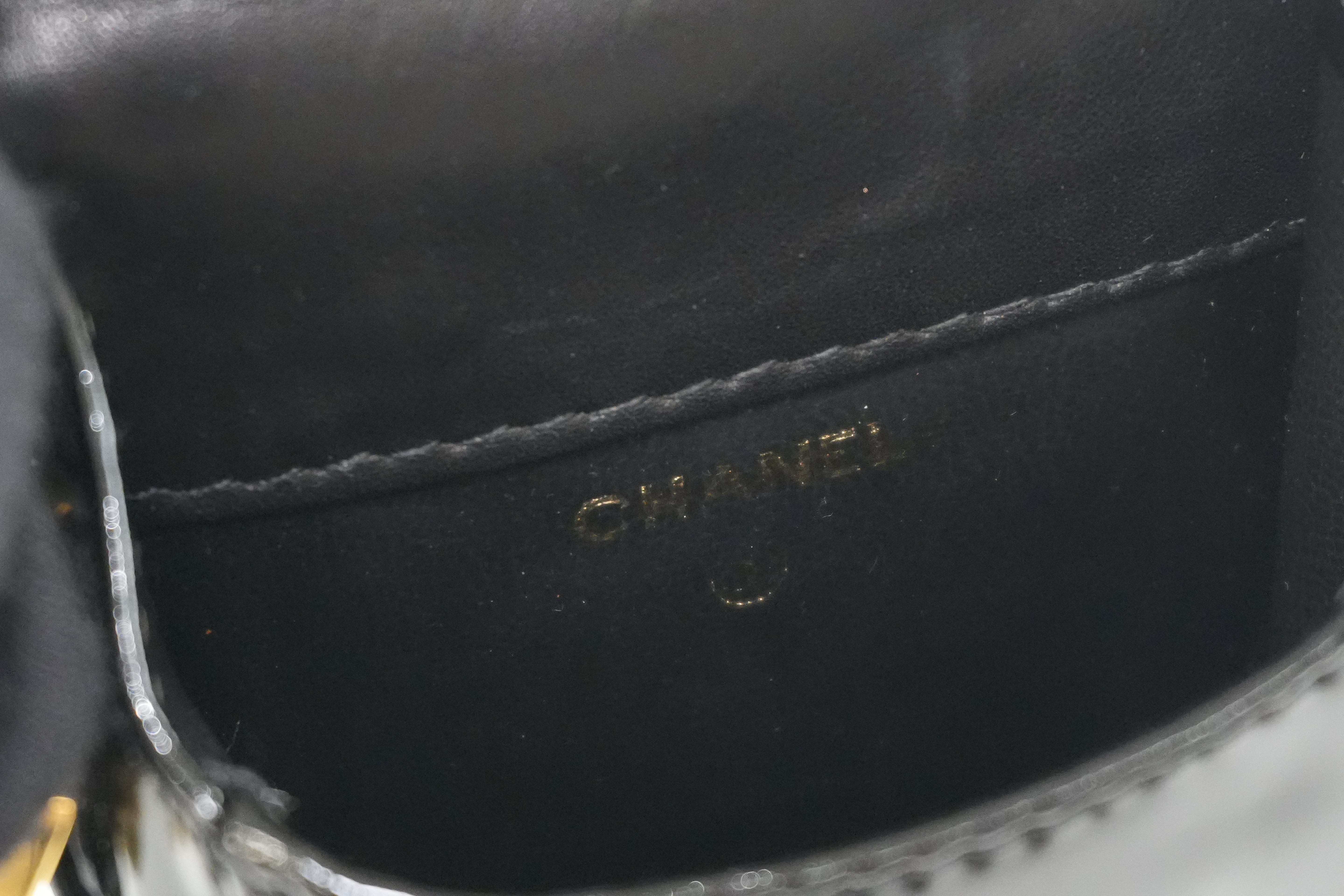 Chanel Coco Mark Chain Shoulder Bag Black Used