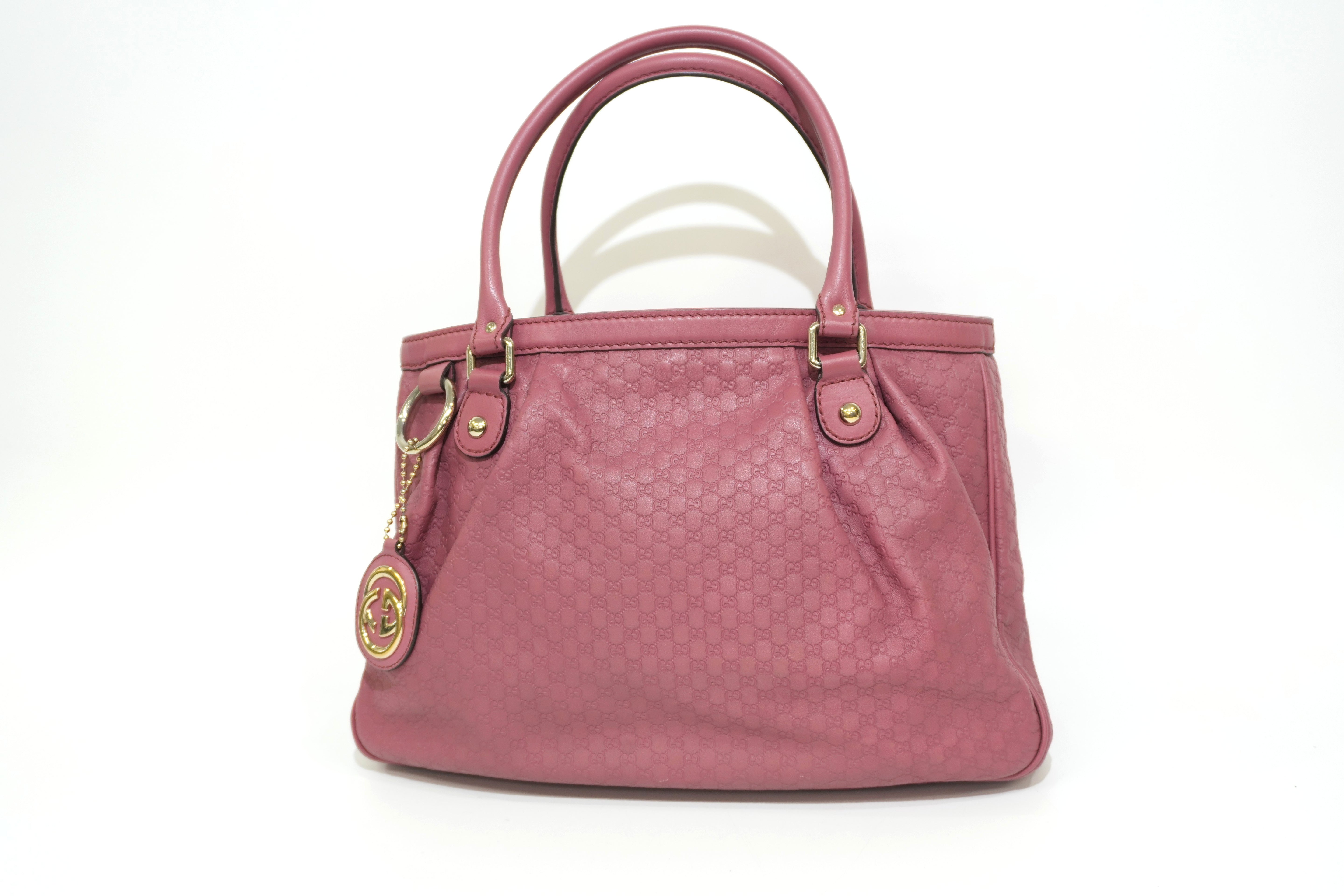 Pre-owned Gucci Microguccisima Shoulder Bag Pink