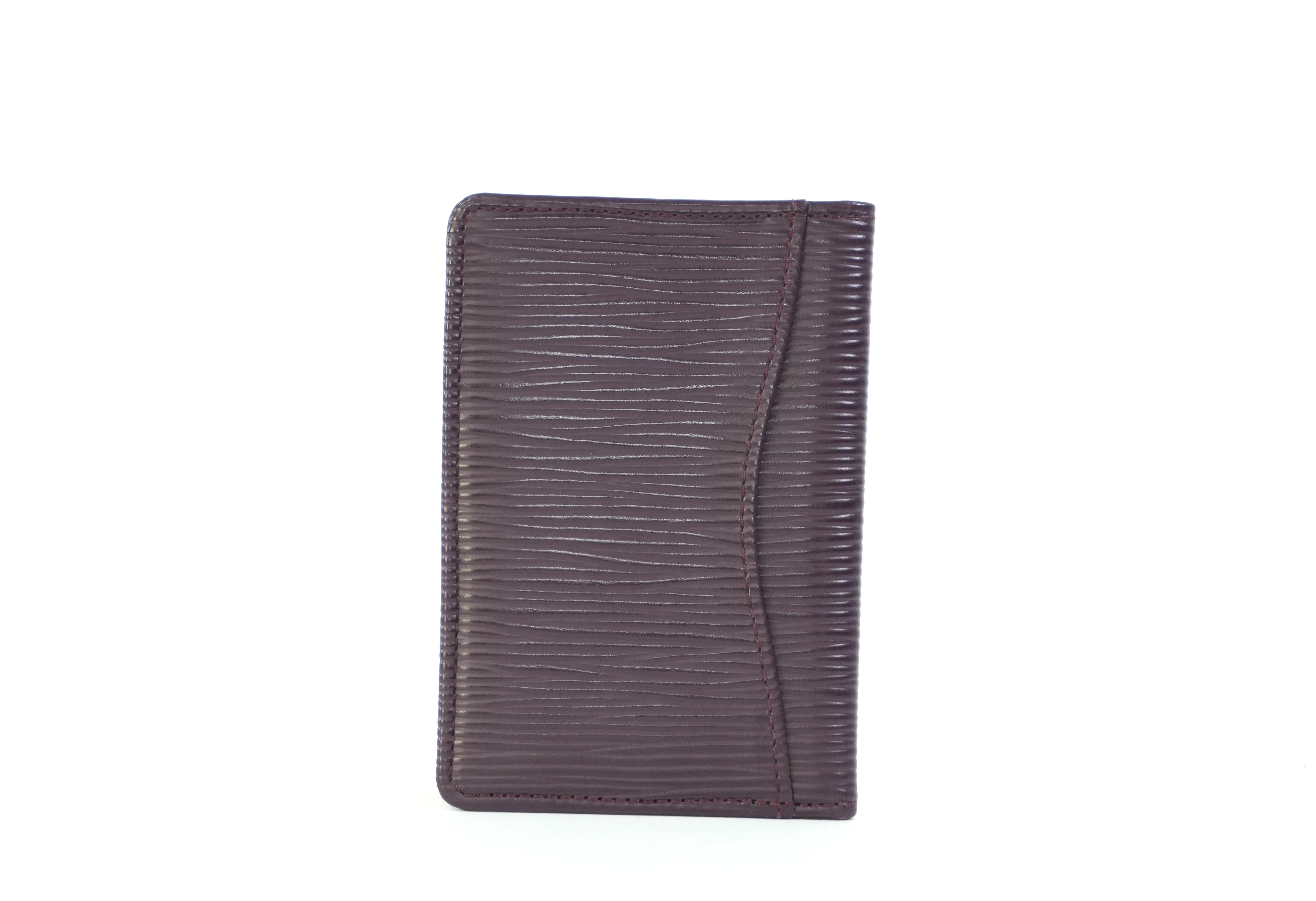 Pre-owned Louis Vuitton Epi Card Holder Purple