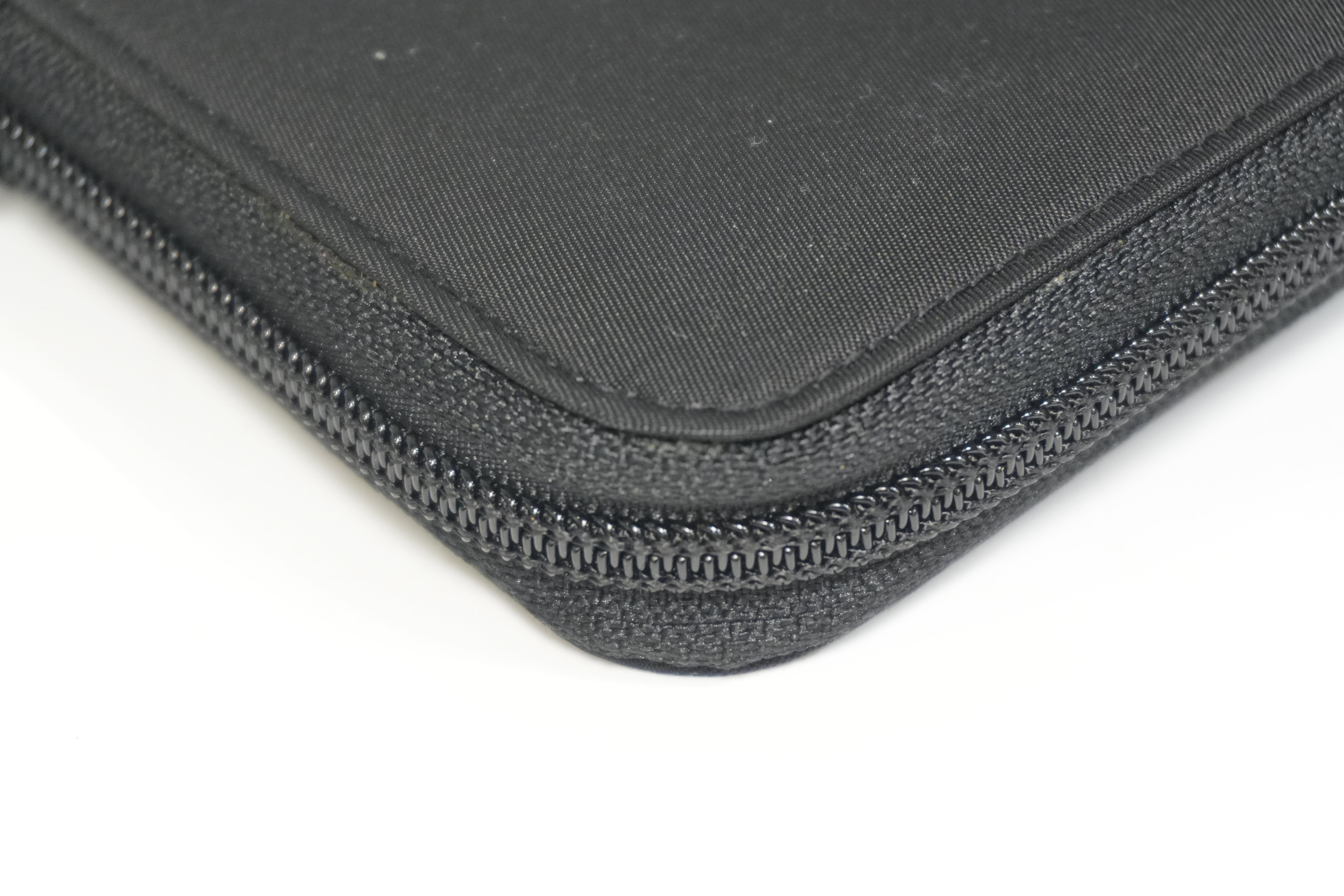 Pre-owned Prada Nylon Zippy Long Wallet Black