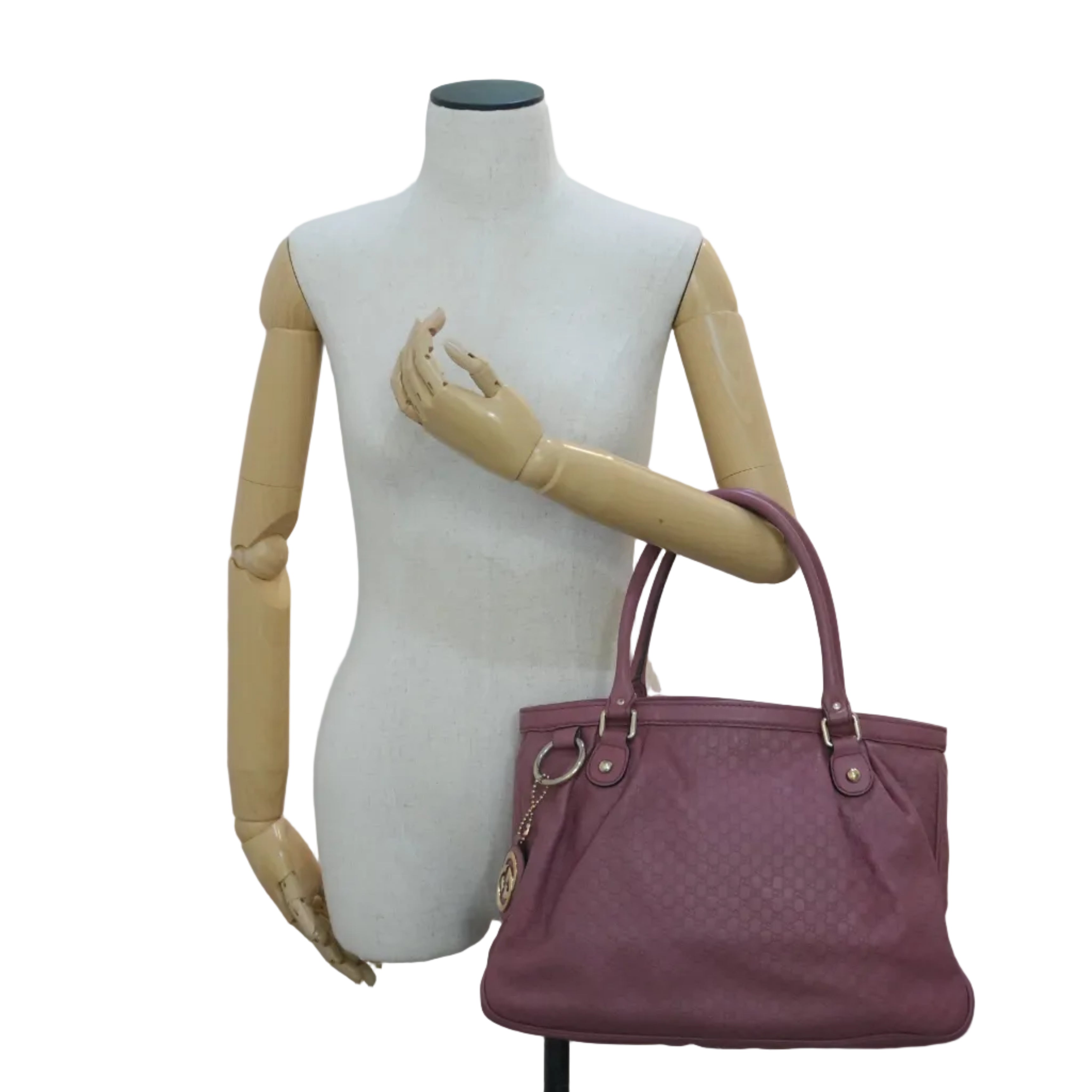 Pre-owned Gucci Microguccisima Shoulder Bag Pink
